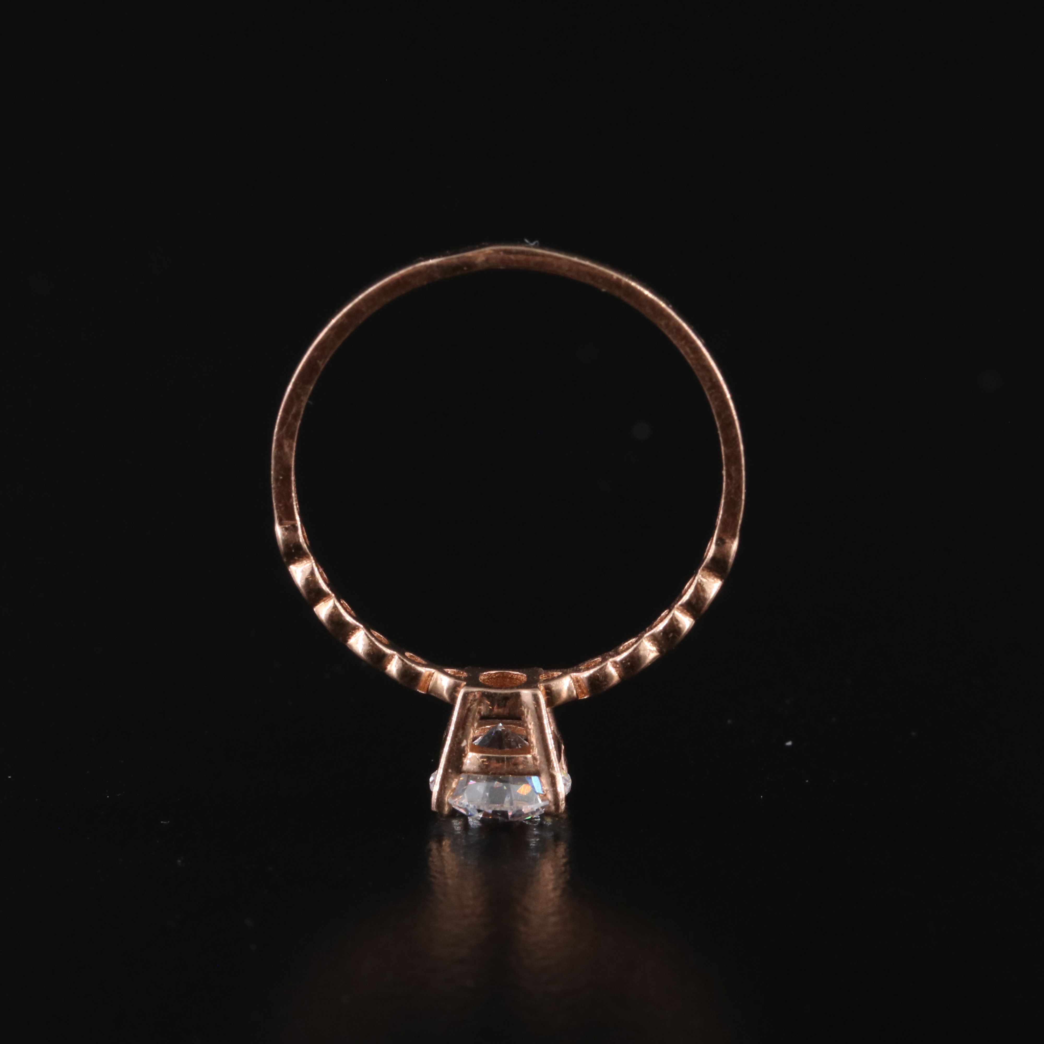 14K Rose Gold 0.86 CT Lab Grown Diamond Solitaire Ring