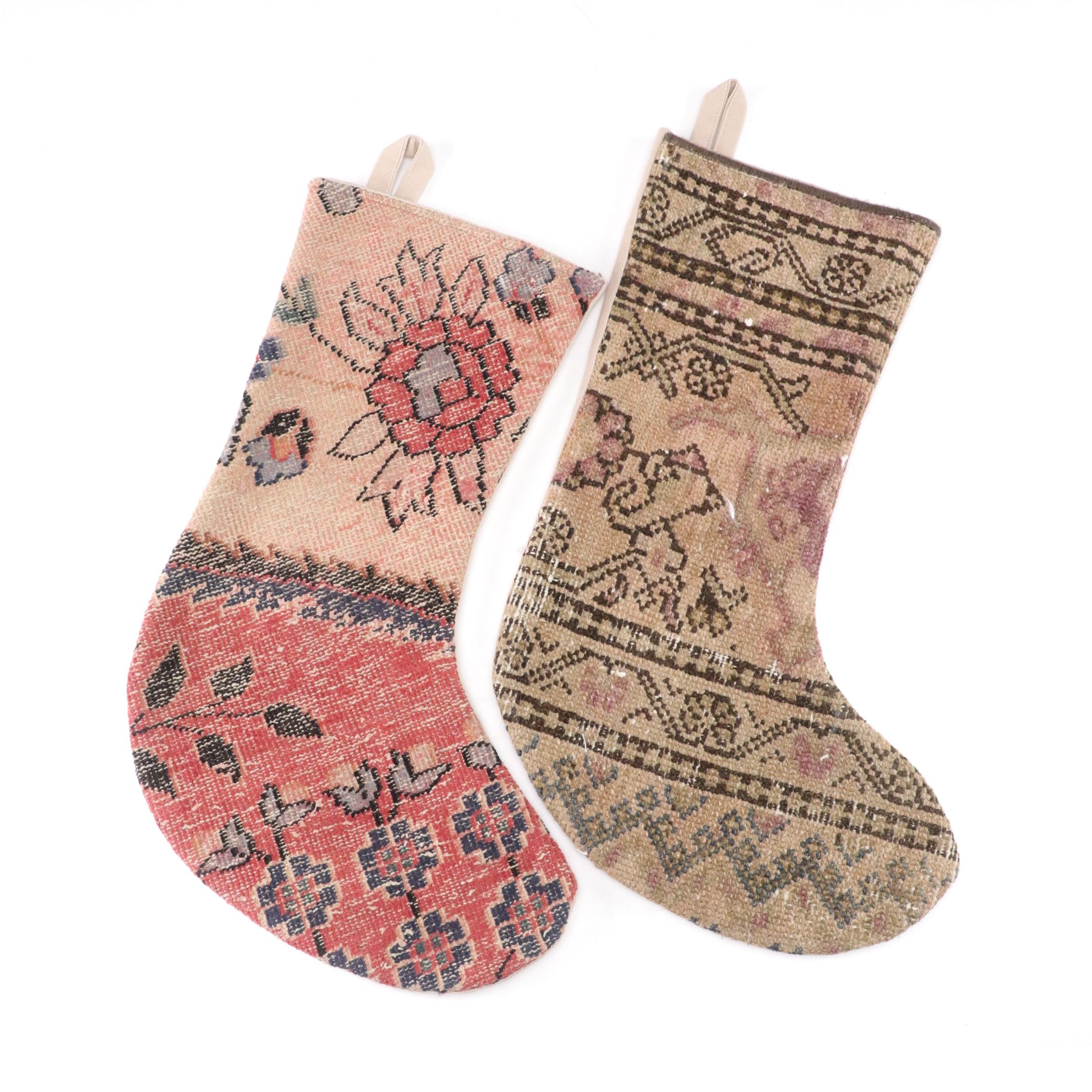 Handcrafted Turkish Rug Christmas Stockings