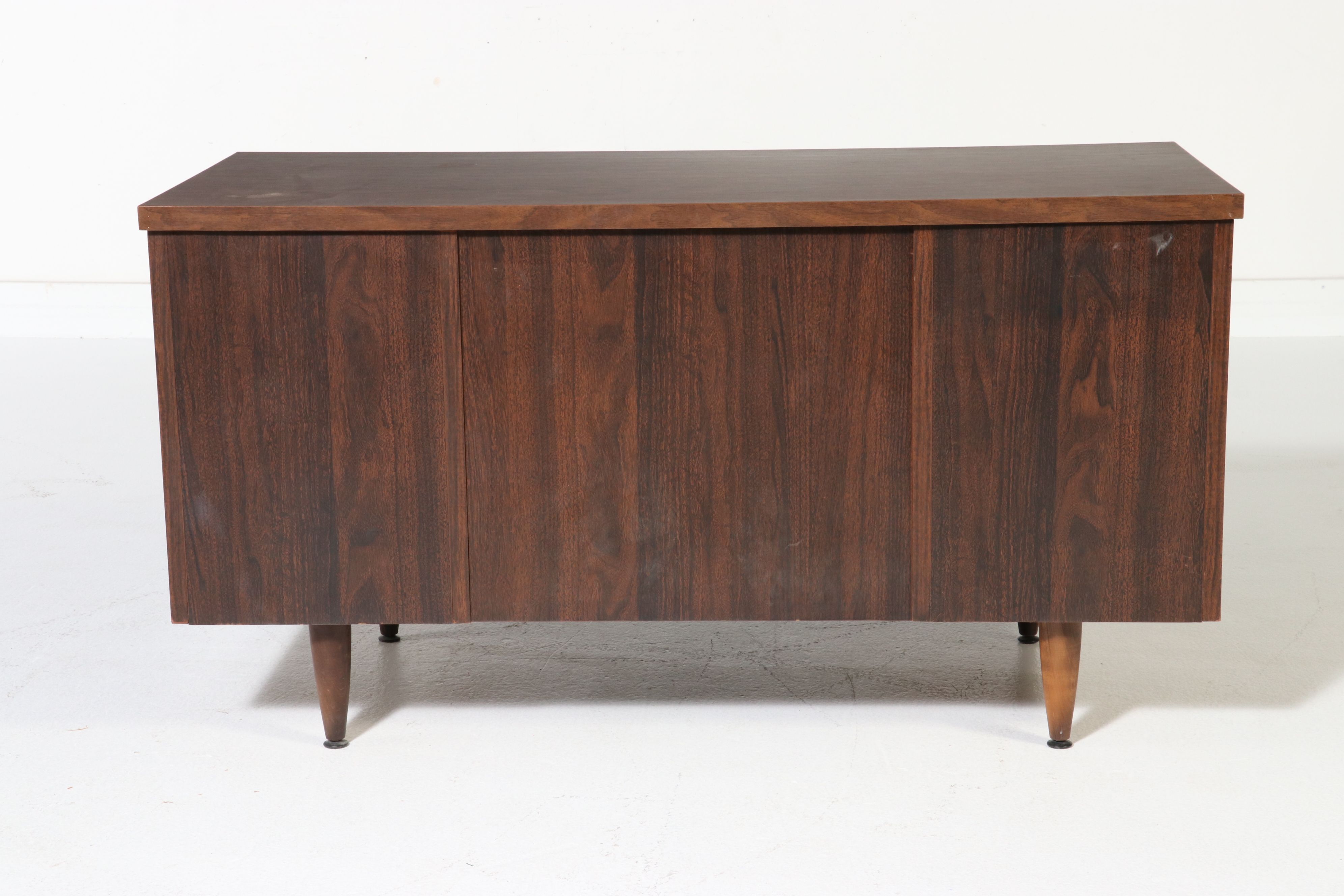 Mid Century Modern Walnut Kneehole Desk