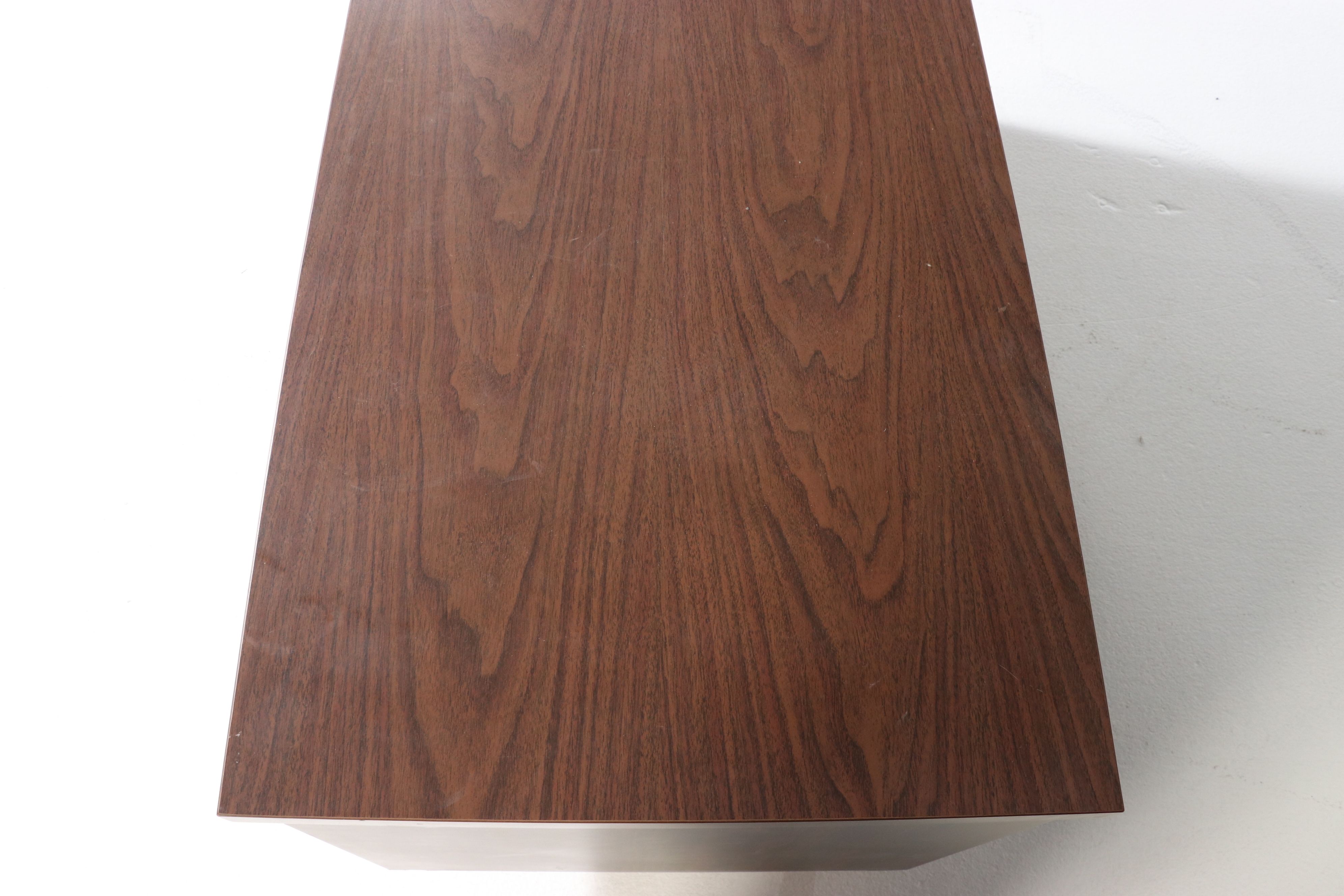 Mid Century Modern Walnut Kneehole Desk