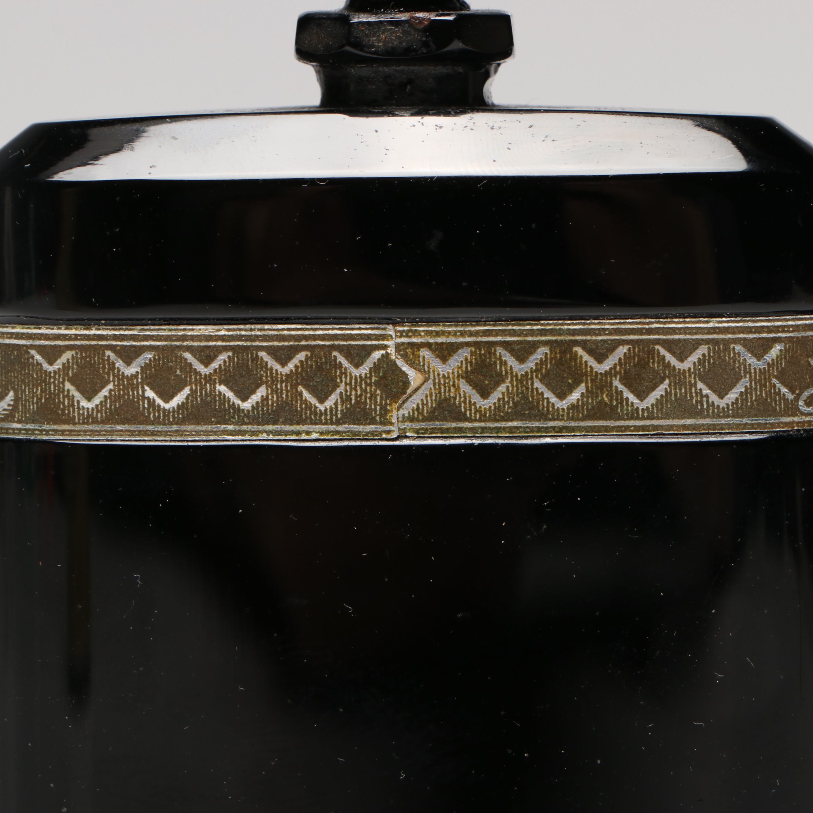 Caron France "Nuit de Noel" Black Glass Perfume Bottles, Early 20th C.