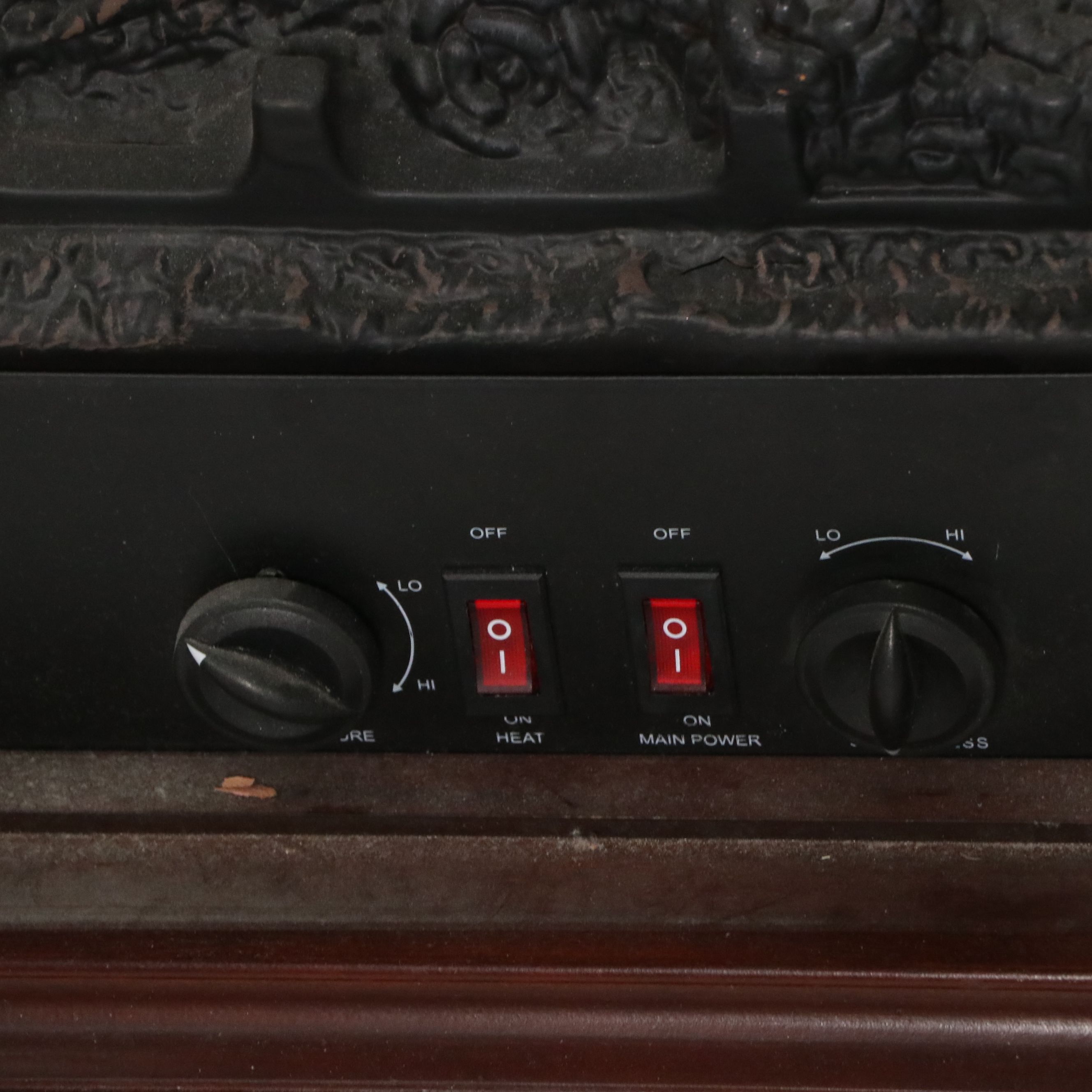 Pair of Twin Star Electric Fireplaces in Wooden Glass Front Cabinets