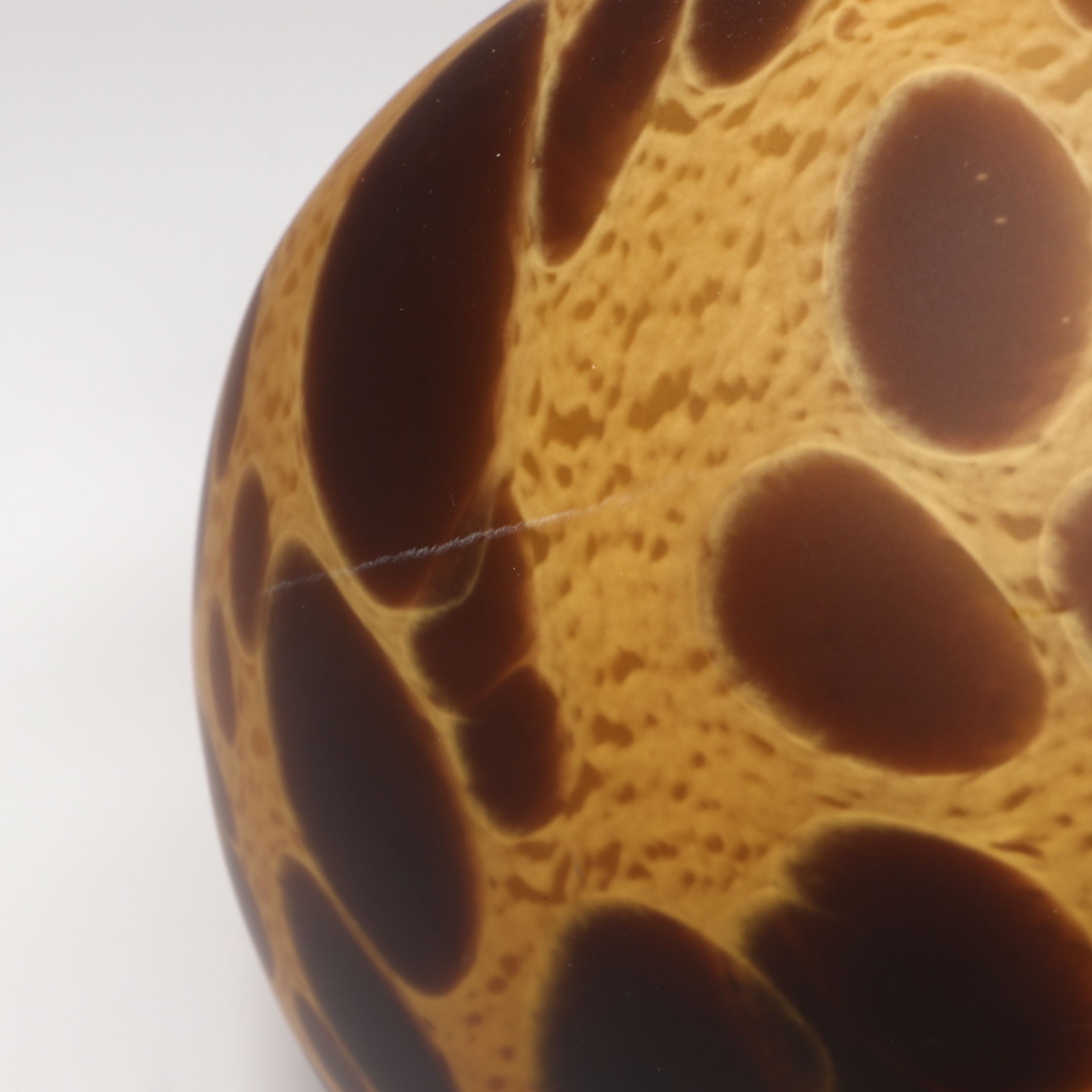 Maestri Vetrai Amber Leopard Art Glass Vase