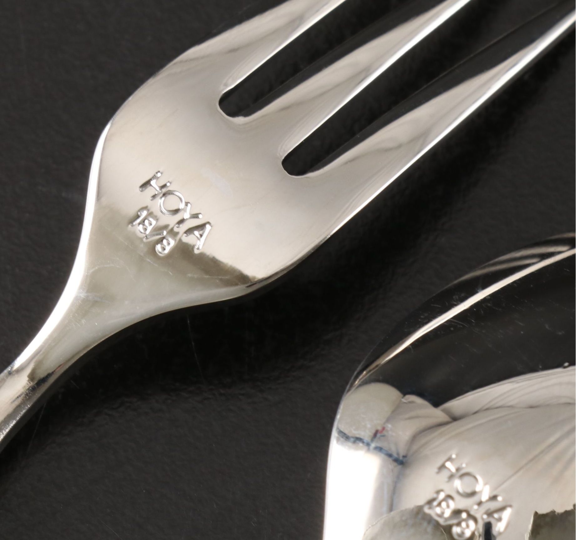 Hoya Japanese Fluted Detail Flatware Set, Mid-20th Century