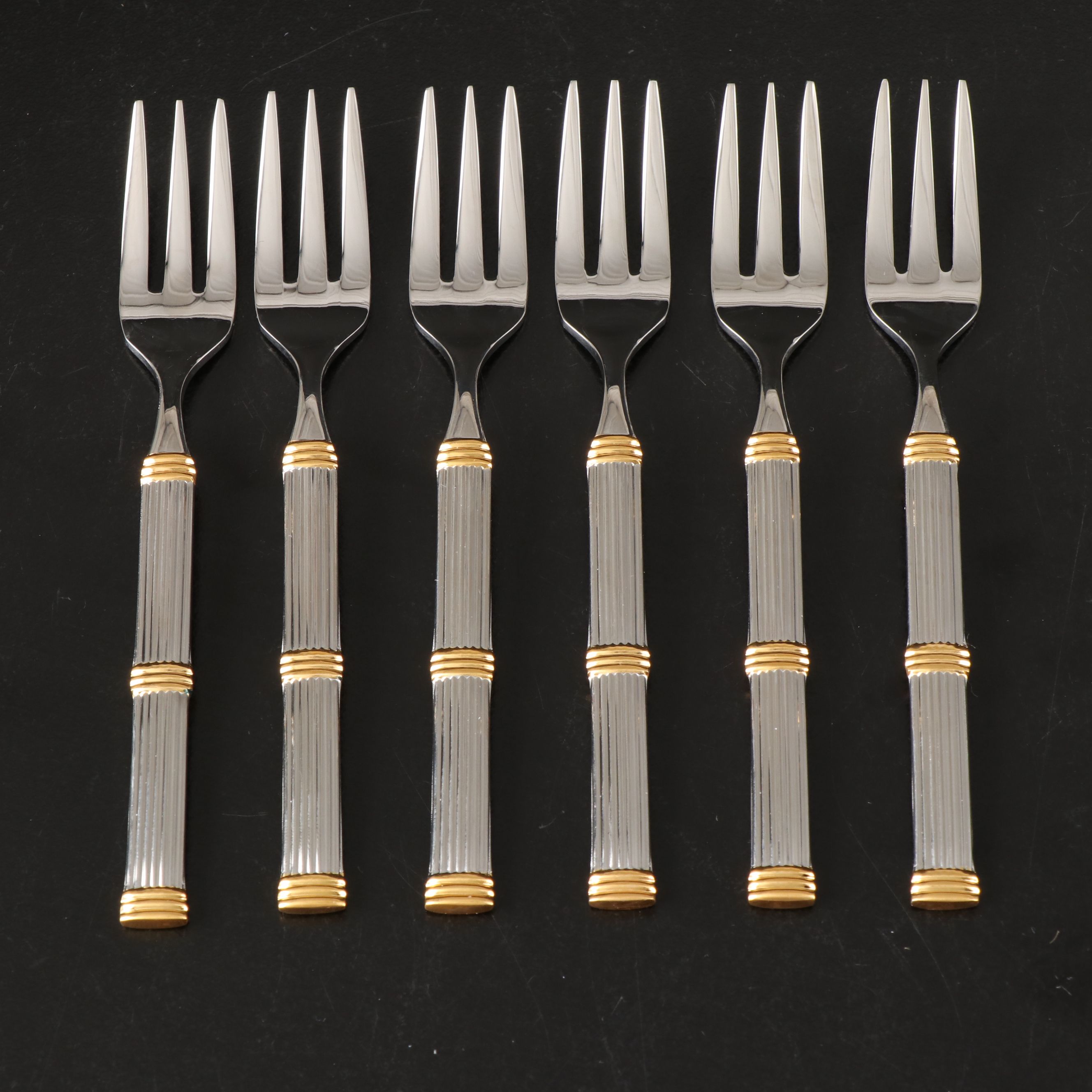 Hoya Japanese Fluted Detail Flatware Set, Mid-20th Century