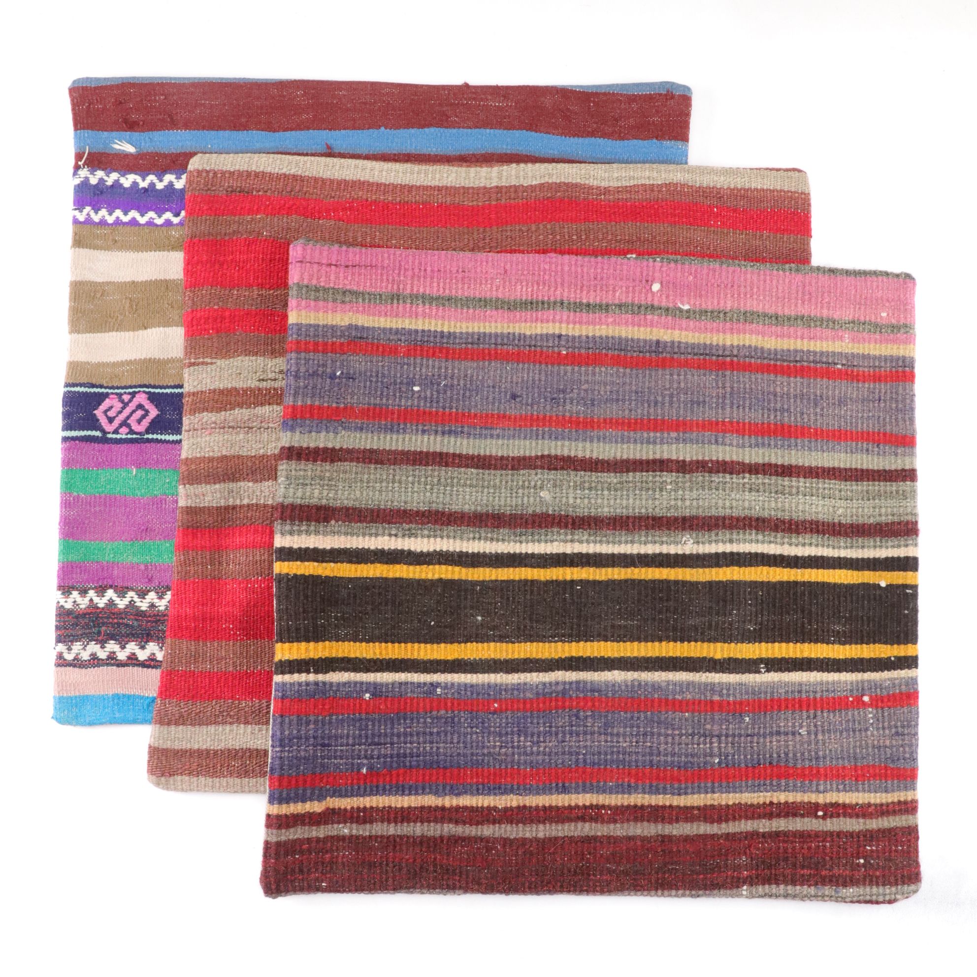 Hand-Pieced Kilim Rug Remnant Pillow Covers
