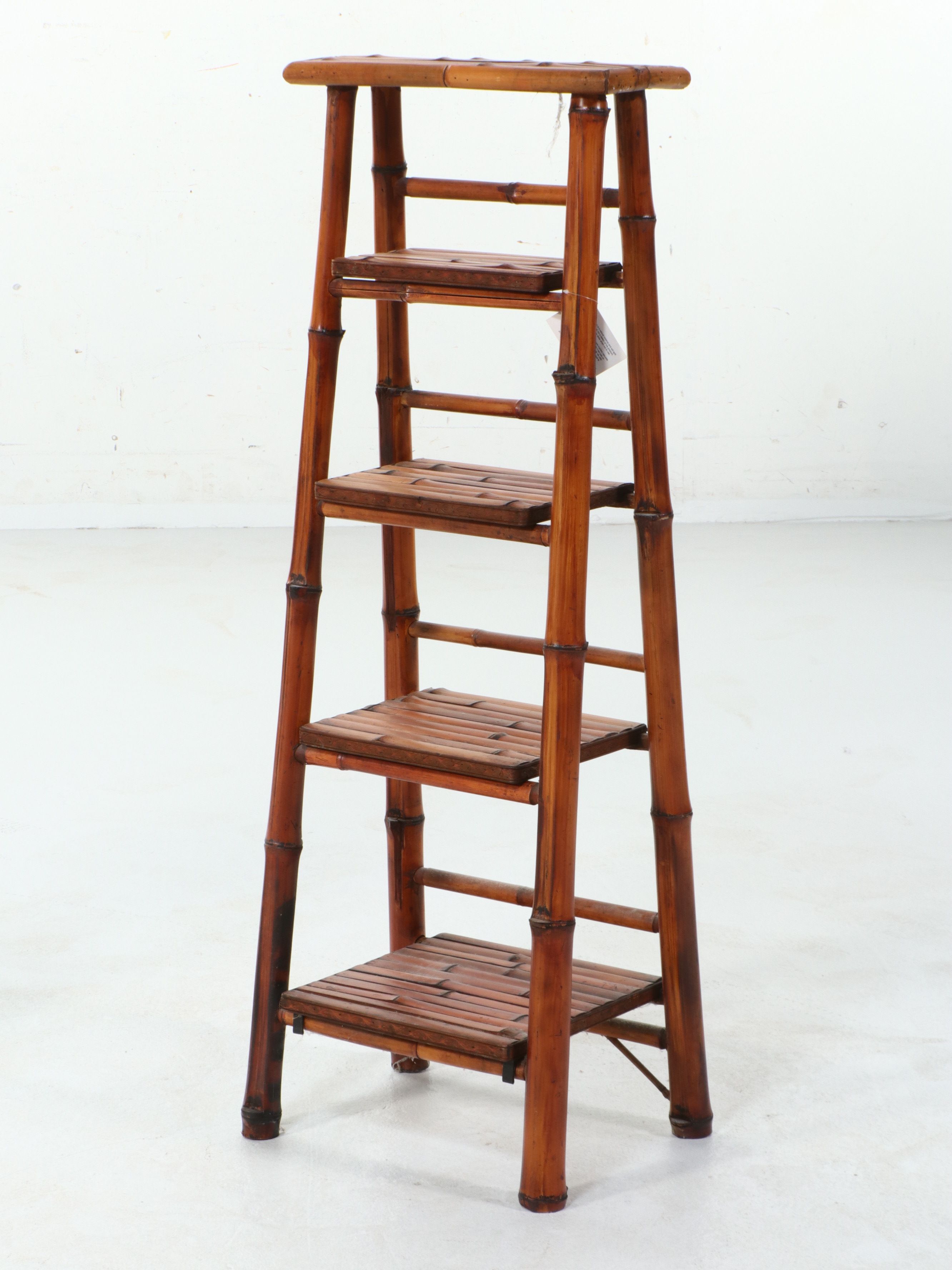 Pair of Tortoise Bamboo Étagères, 20th Century