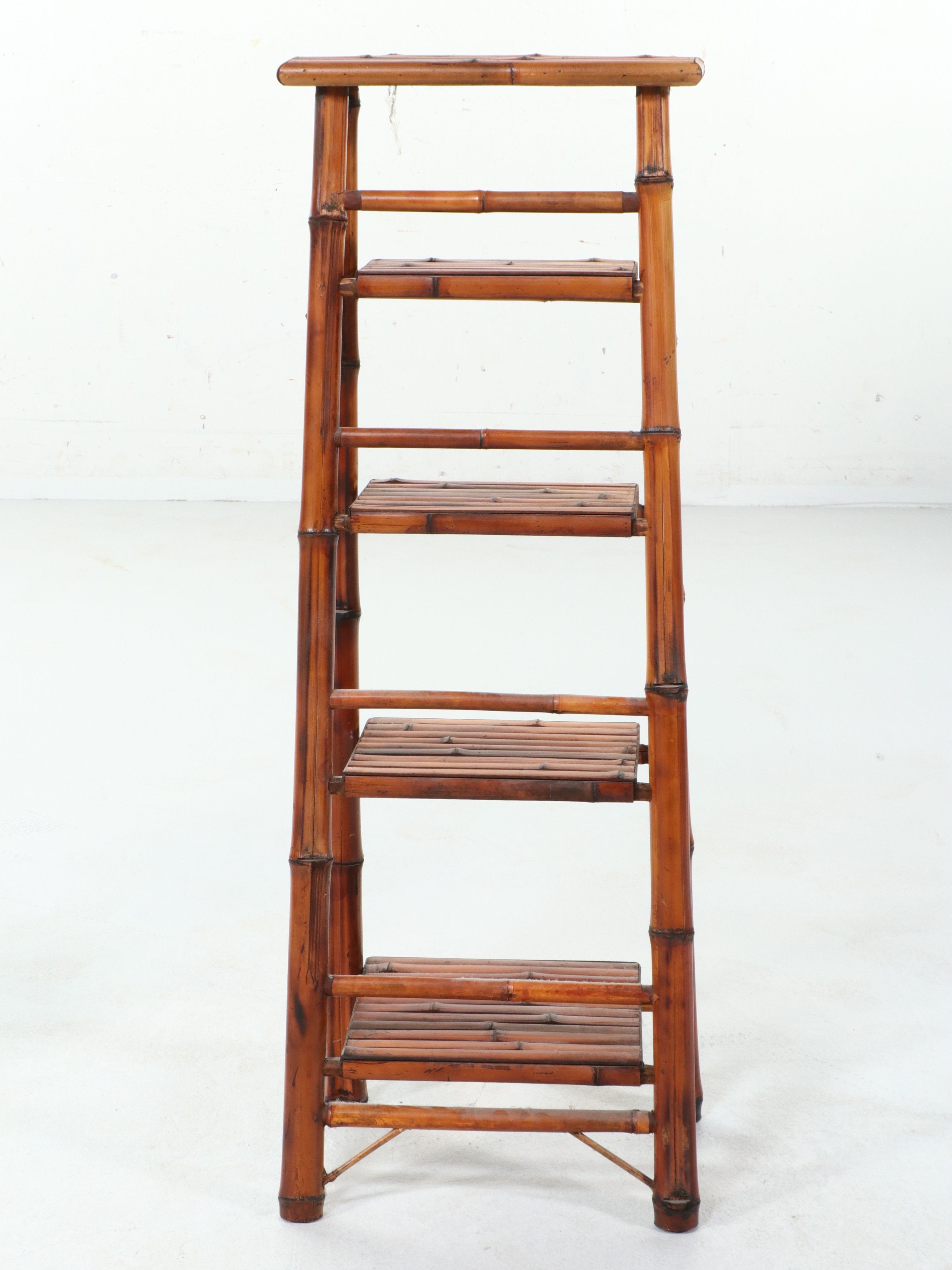 Pair of Tortoise Bamboo Étagères, 20th Century