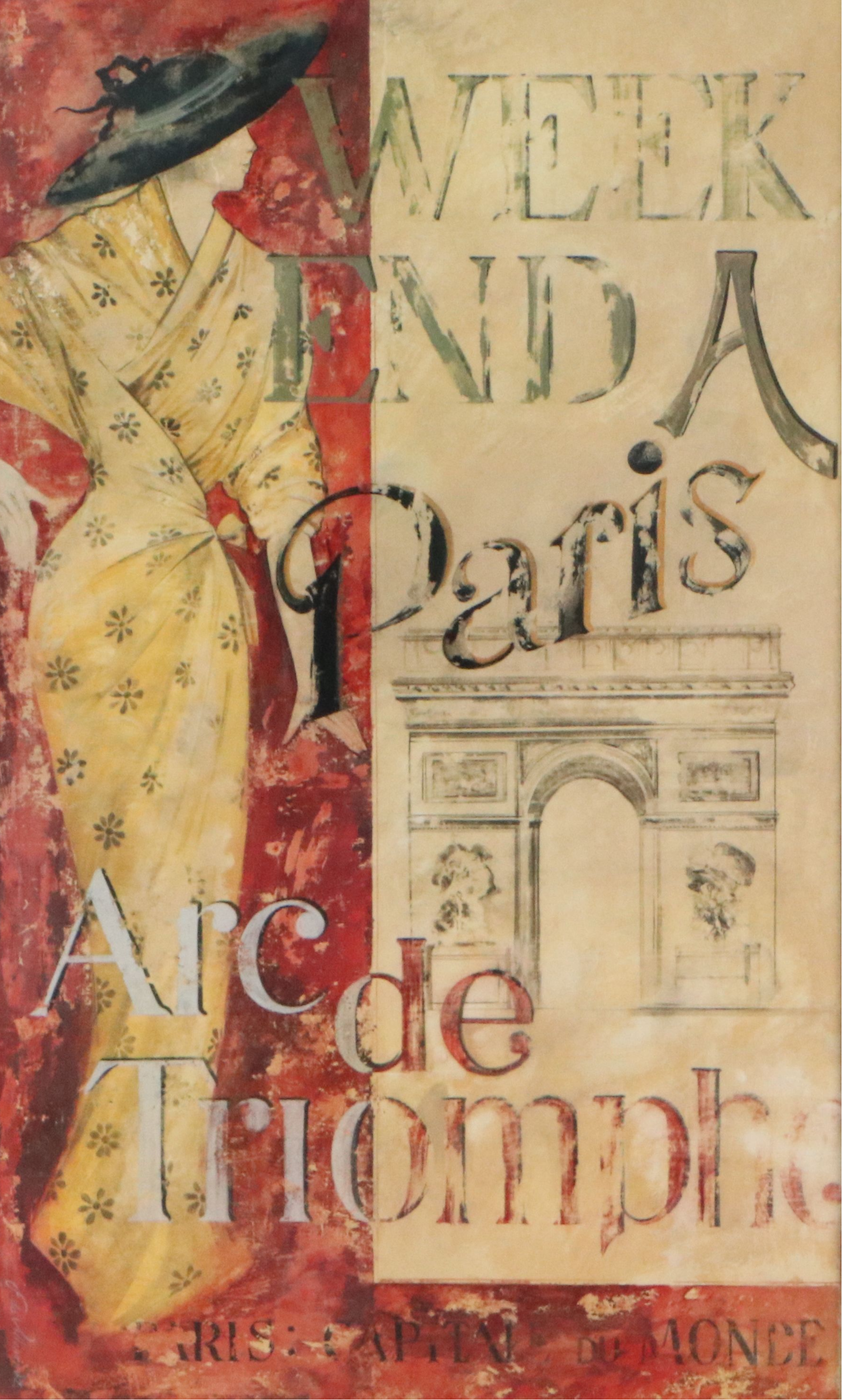 After Fabrice de Villeneuve Offset Lithograph "Weekend in Paris," Late 20th C.