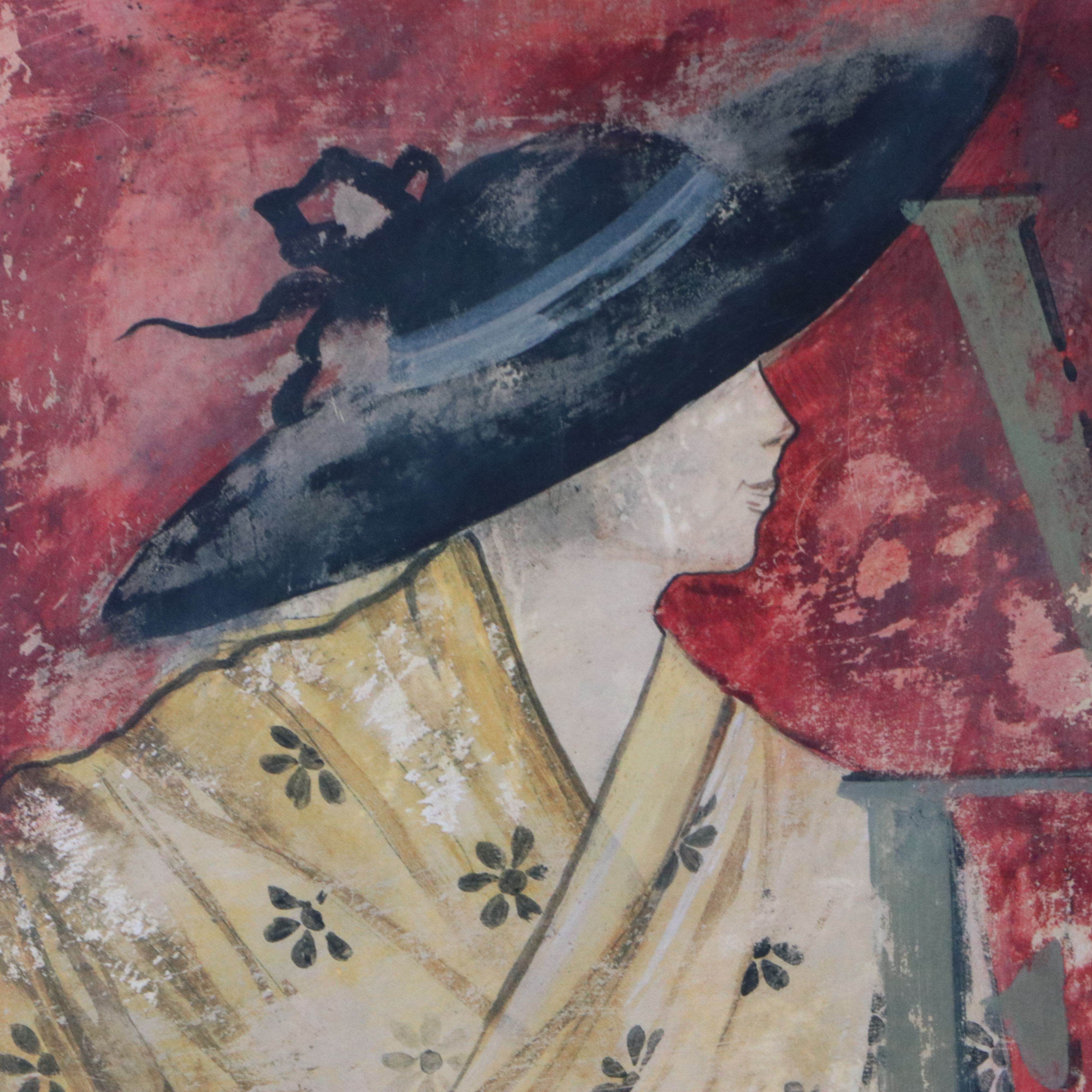 After Fabrice de Villeneuve Offset Lithograph "Weekend in Paris," Late 20th C.