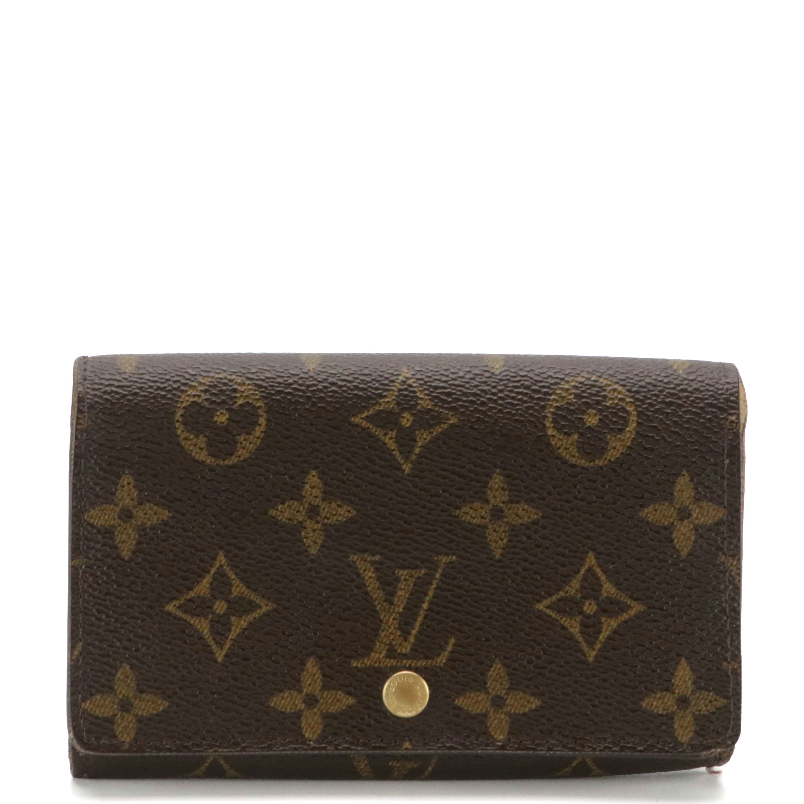 Louis Vuitton Porte-Monnaie Billets Trésor Wallet in Monogram Canvas & Leather