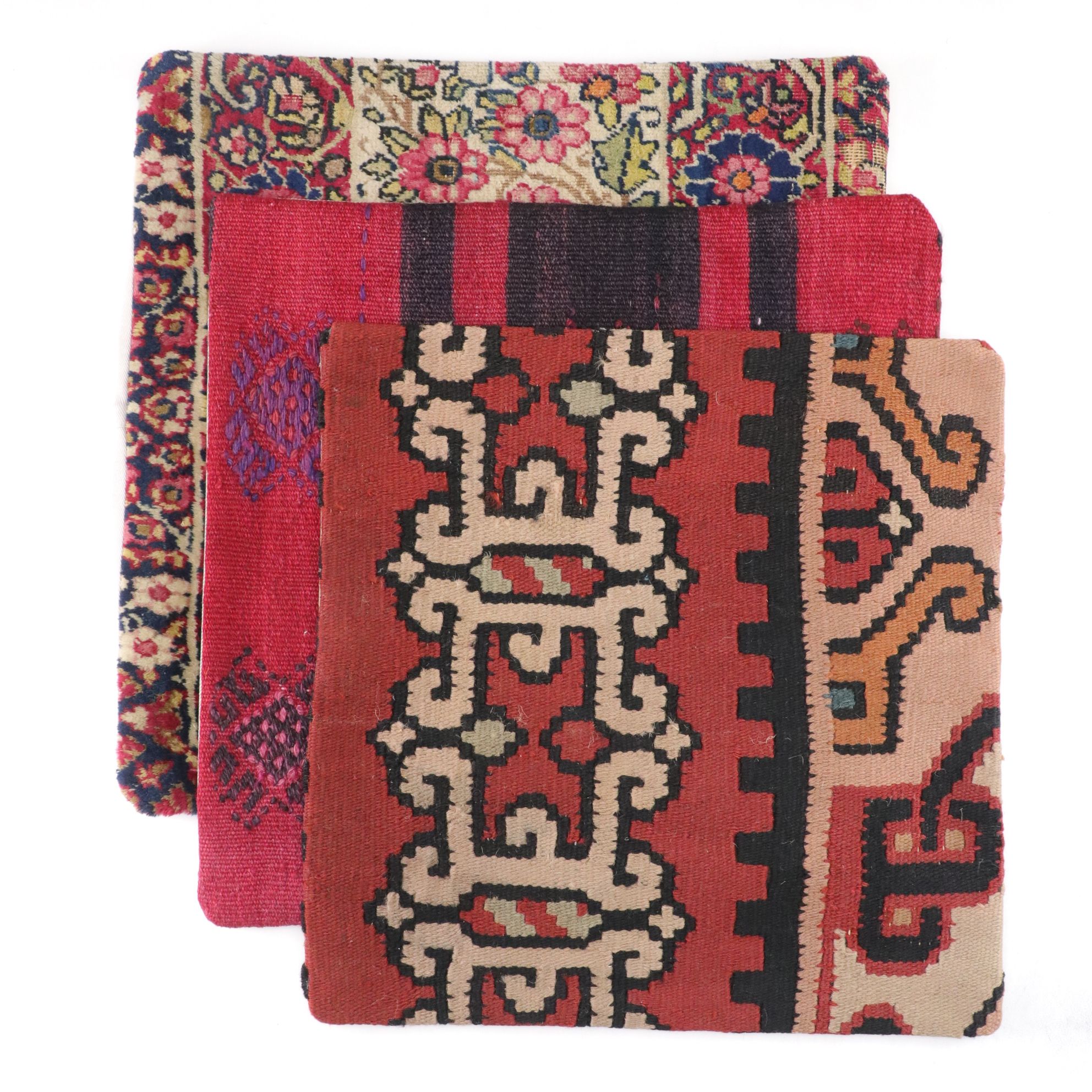 Hand-Pieced Kilim Rug Remnant Pillow Covers