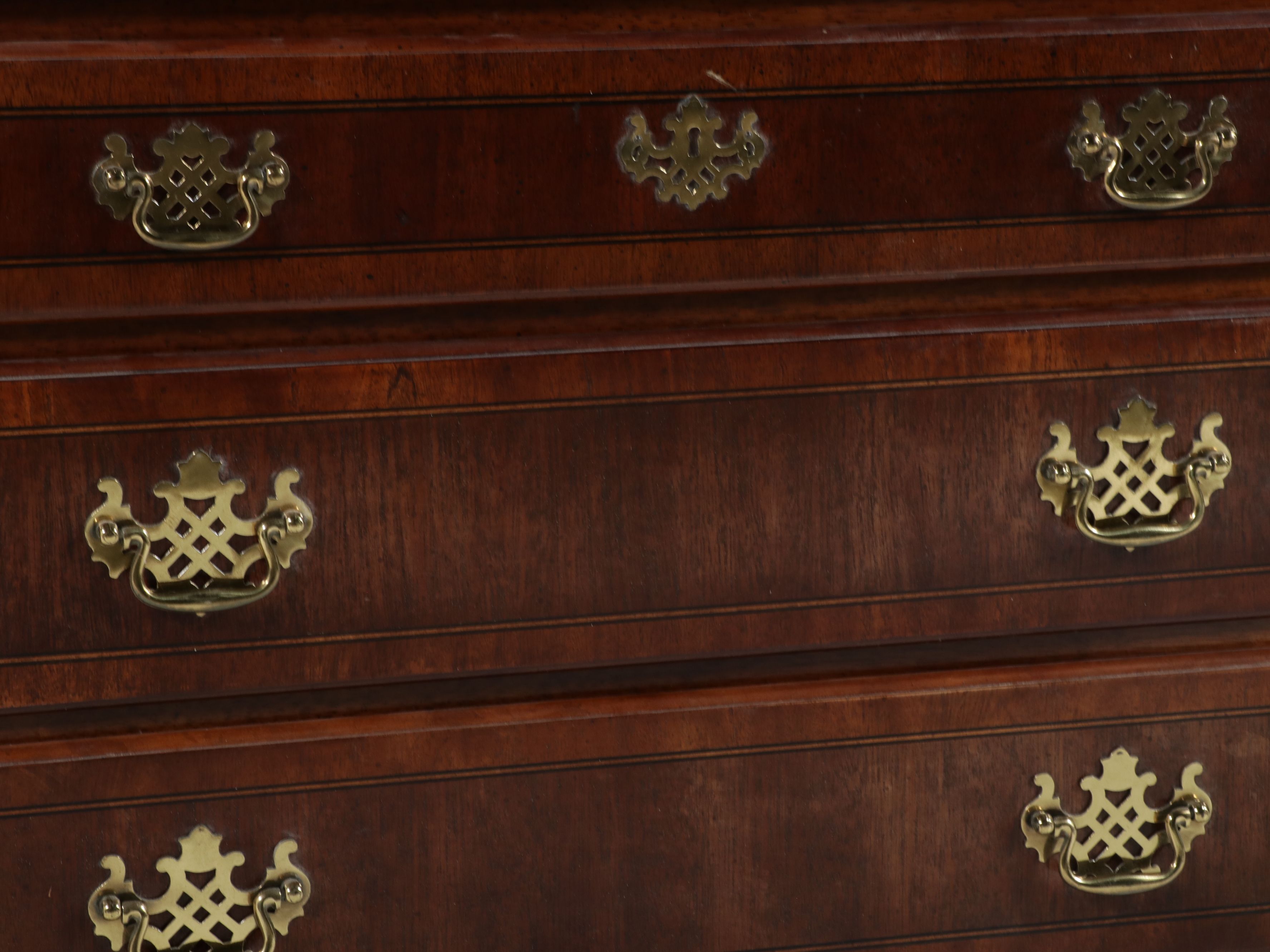 Chippendale Style Mahogany Breakfront China Cabinet