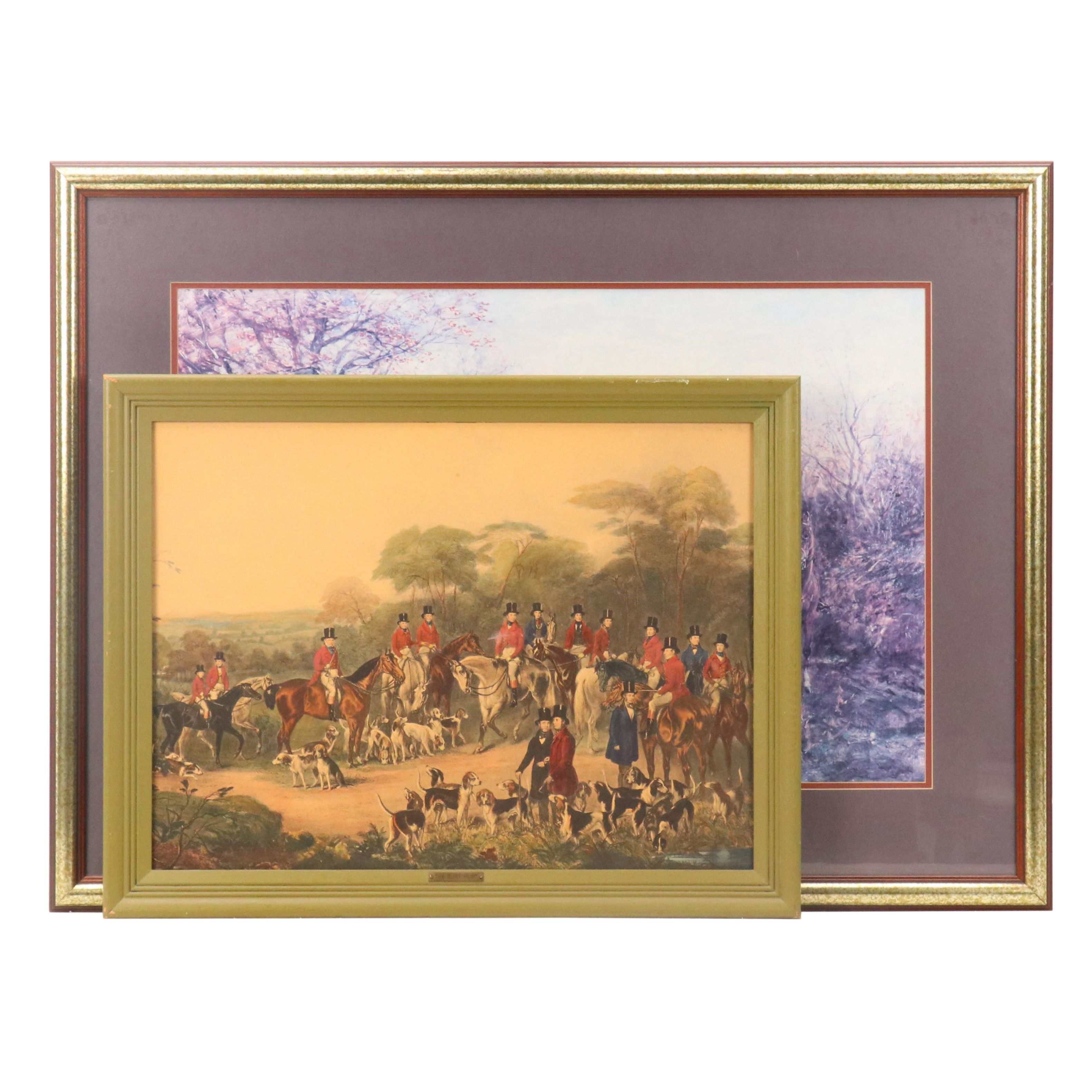 Hand-Colored Lithograph After Frederick Bromley "The Bury Hunt"