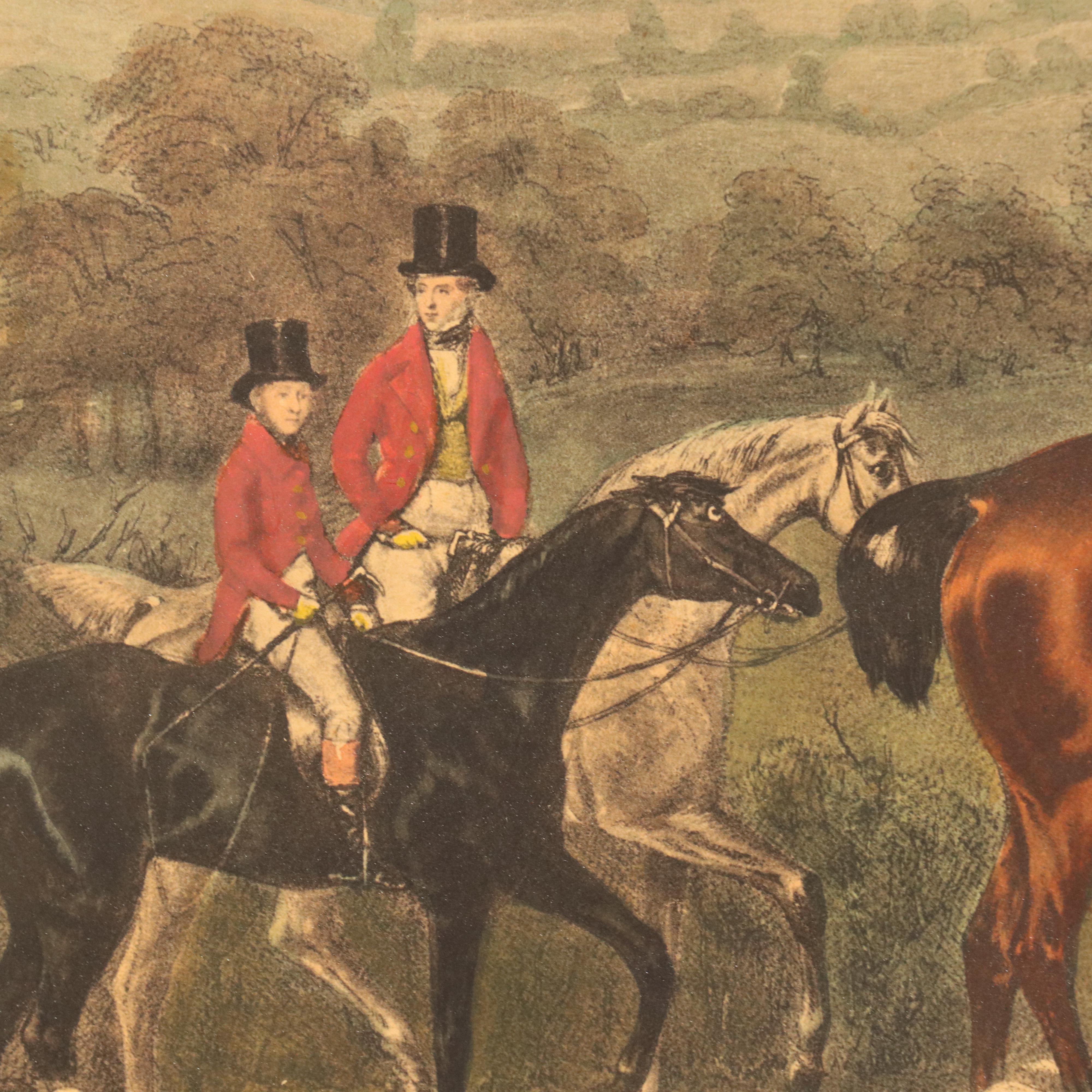 Hand-Colored Lithograph After Frederick Bromley "The Bury Hunt"