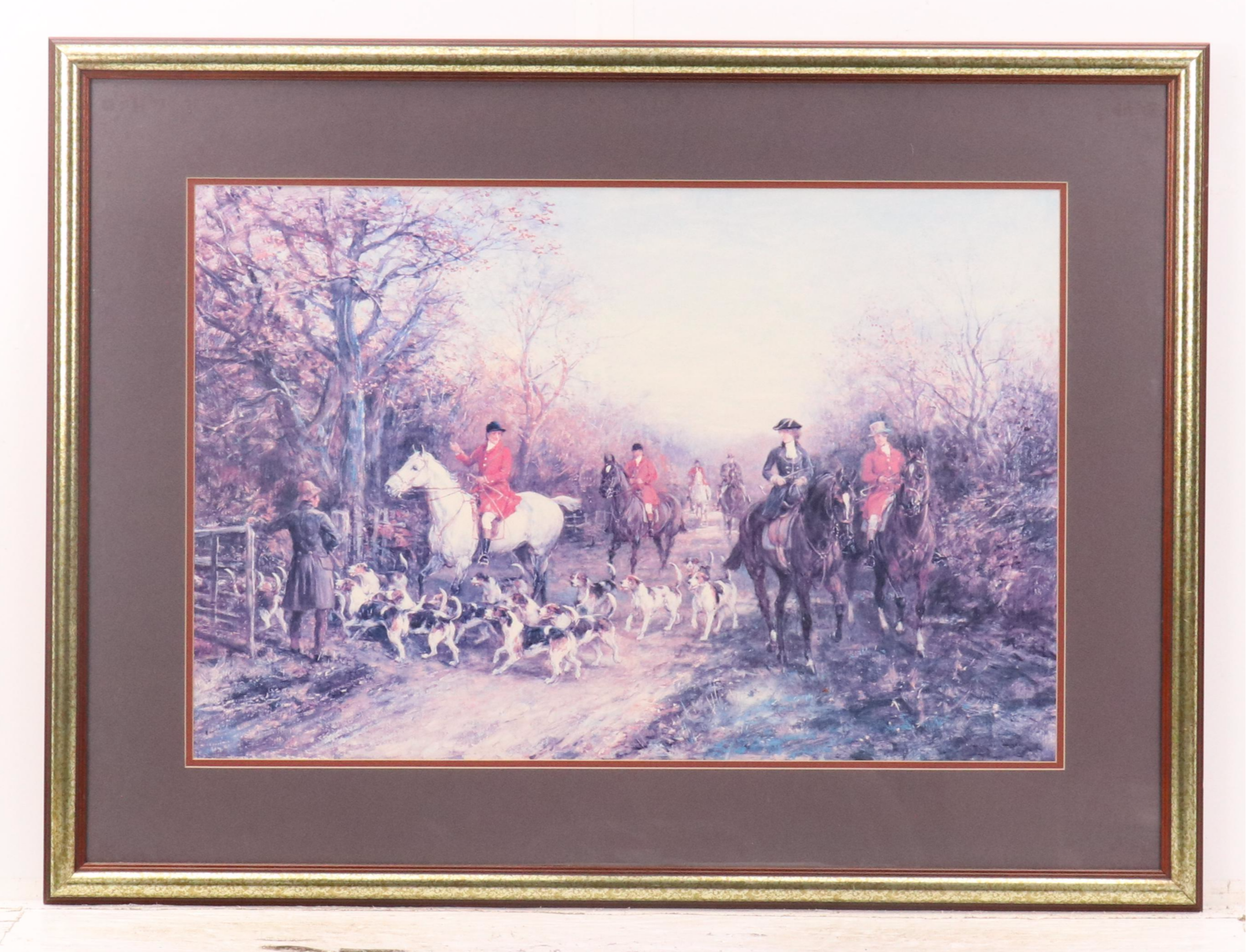 Hand-Colored Lithograph After Frederick Bromley "The Bury Hunt"