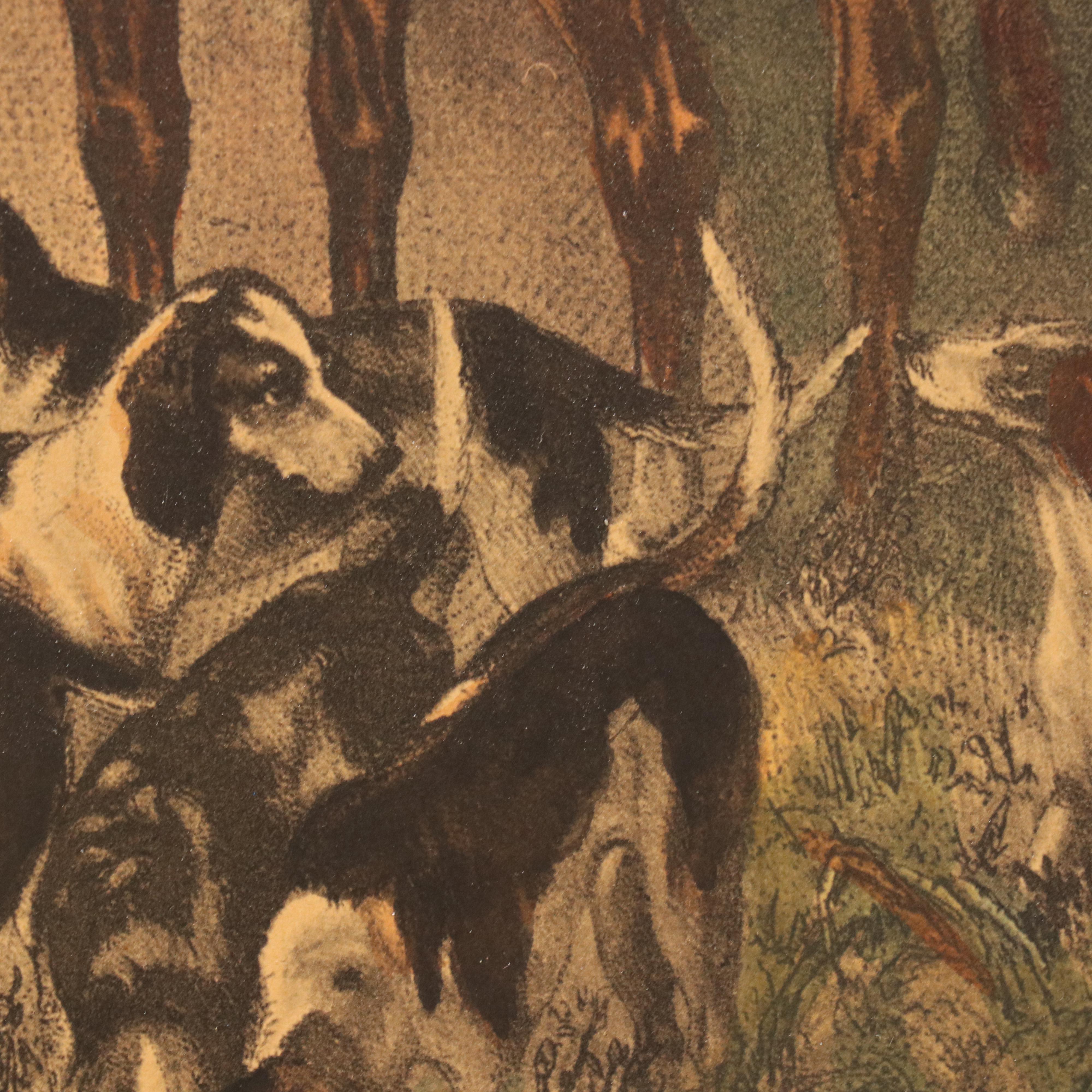 Hand-Colored Lithograph After Frederick Bromley "The Bury Hunt"