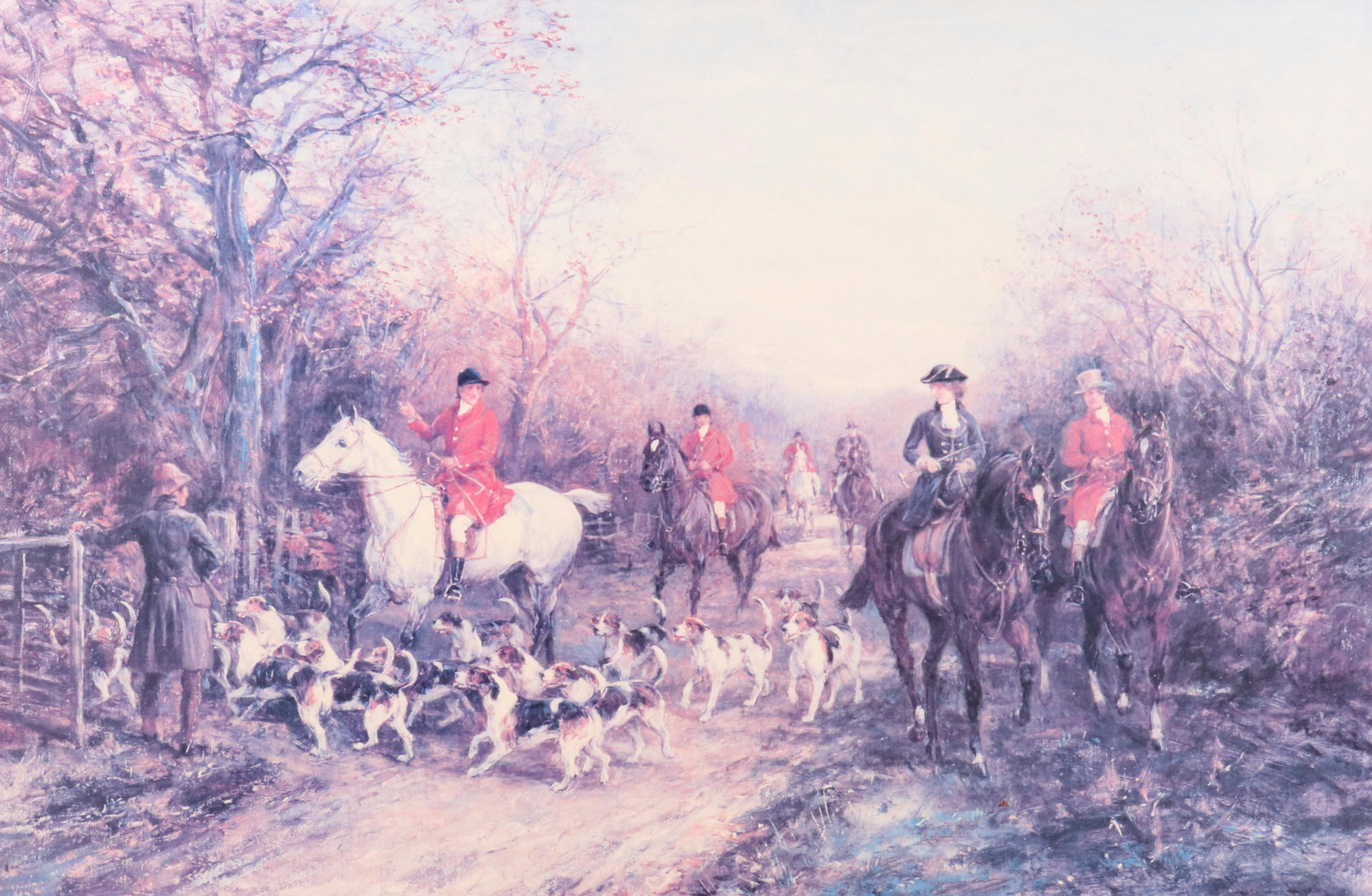 Hand-Colored Lithograph After Frederick Bromley "The Bury Hunt"