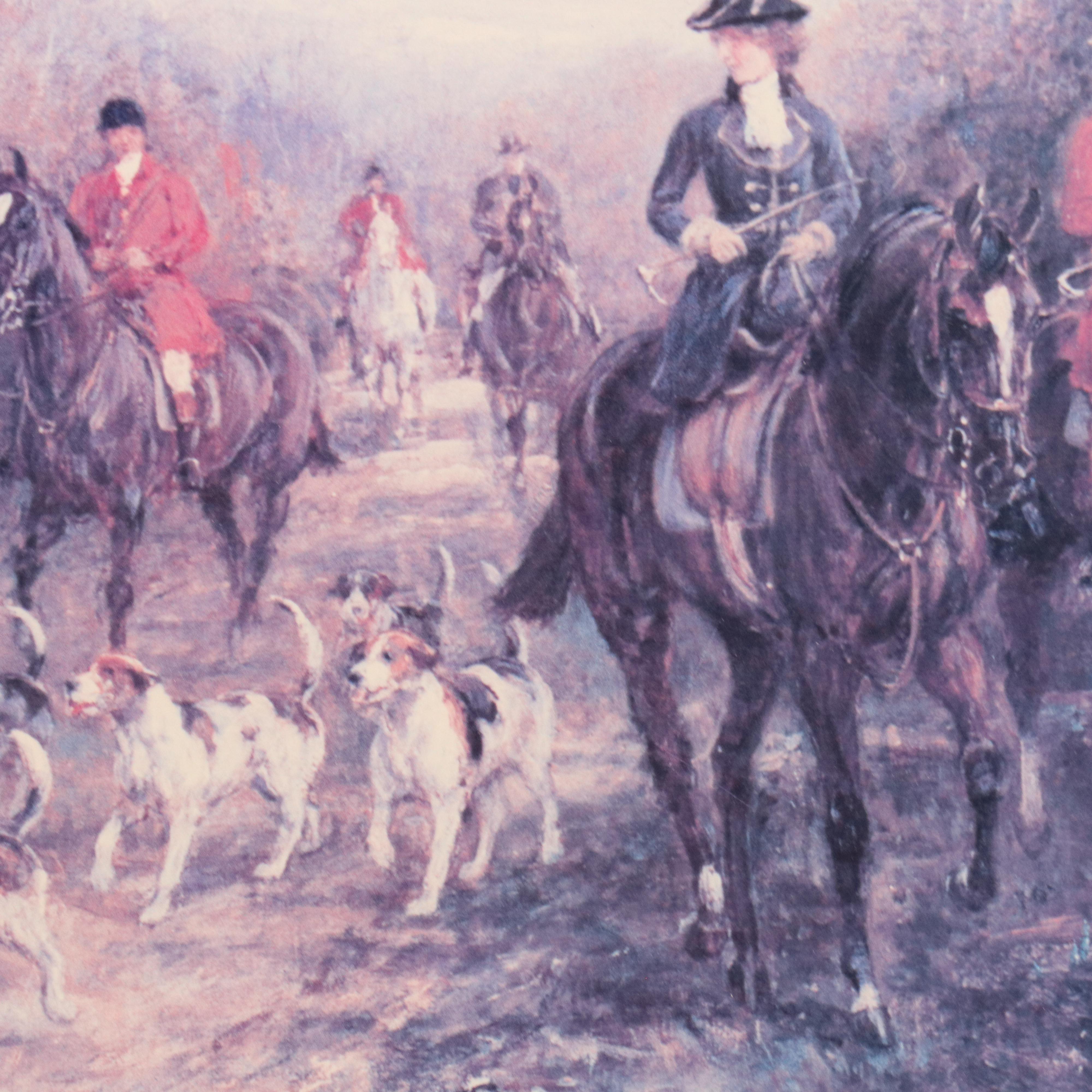 Hand-Colored Lithograph After Frederick Bromley "The Bury Hunt"