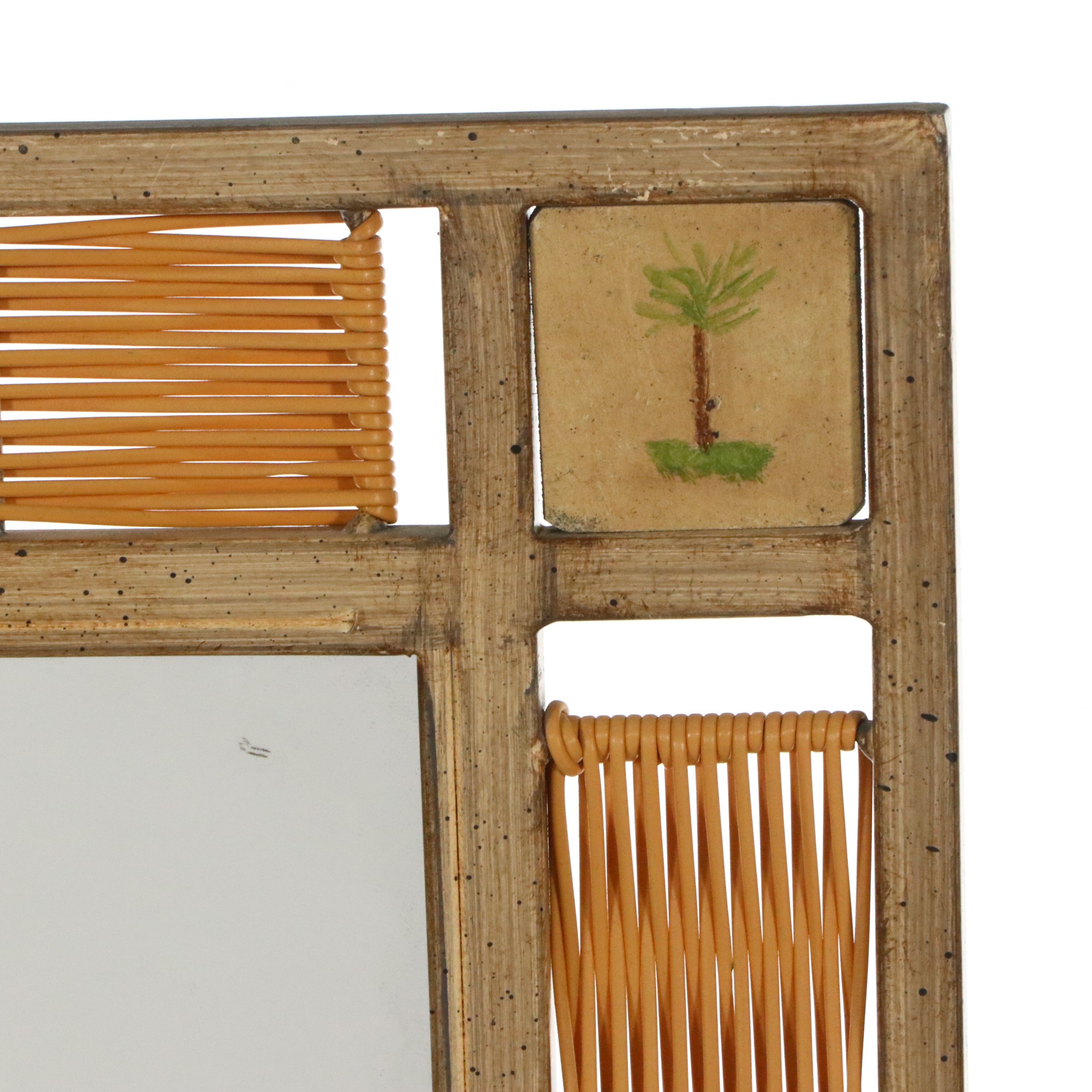 Powell Furniture Tropical Style Wrought Iron Vanity and Stool, 21st Century