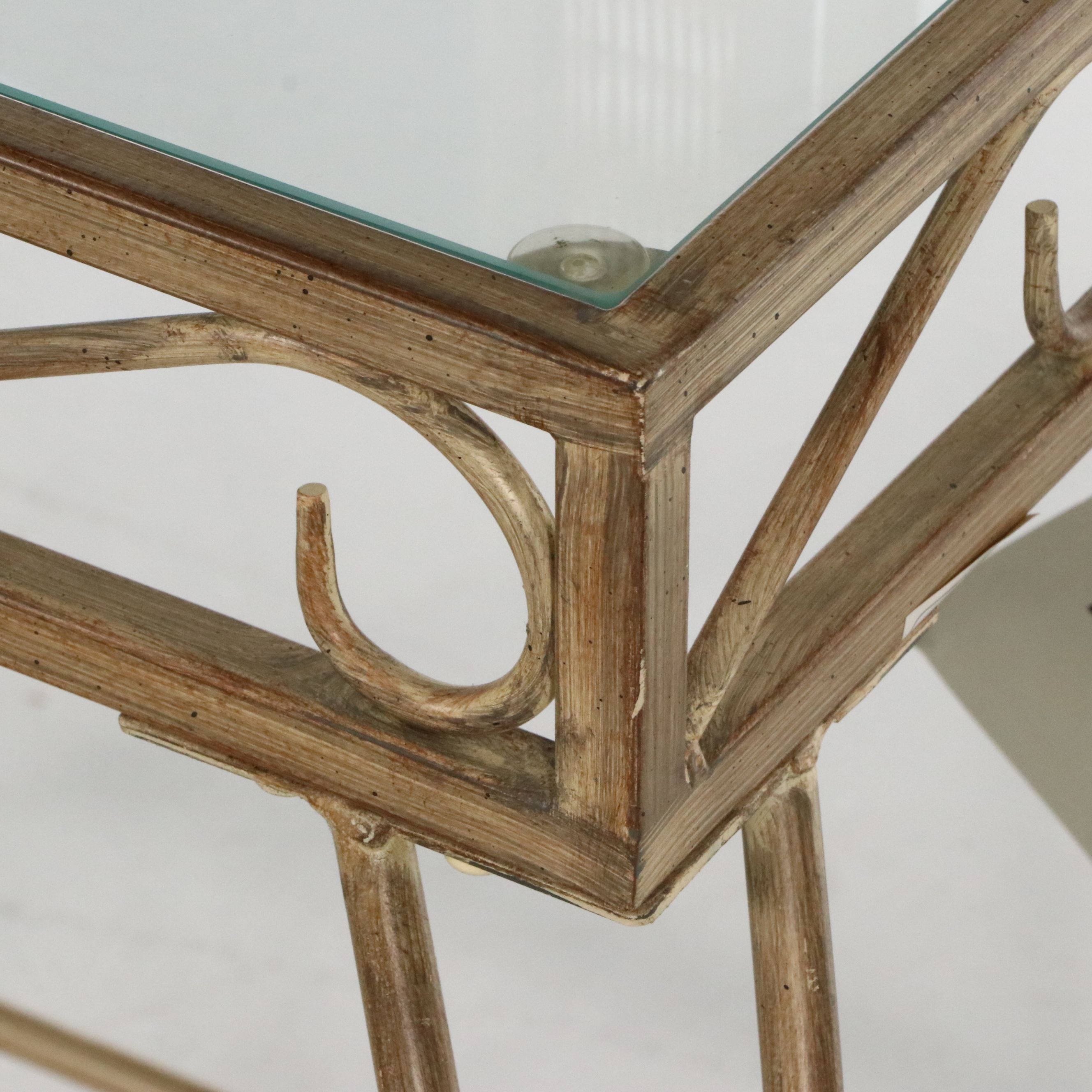 Powell Furniture Tropical Style Wrought Iron Vanity and Stool, 21st Century