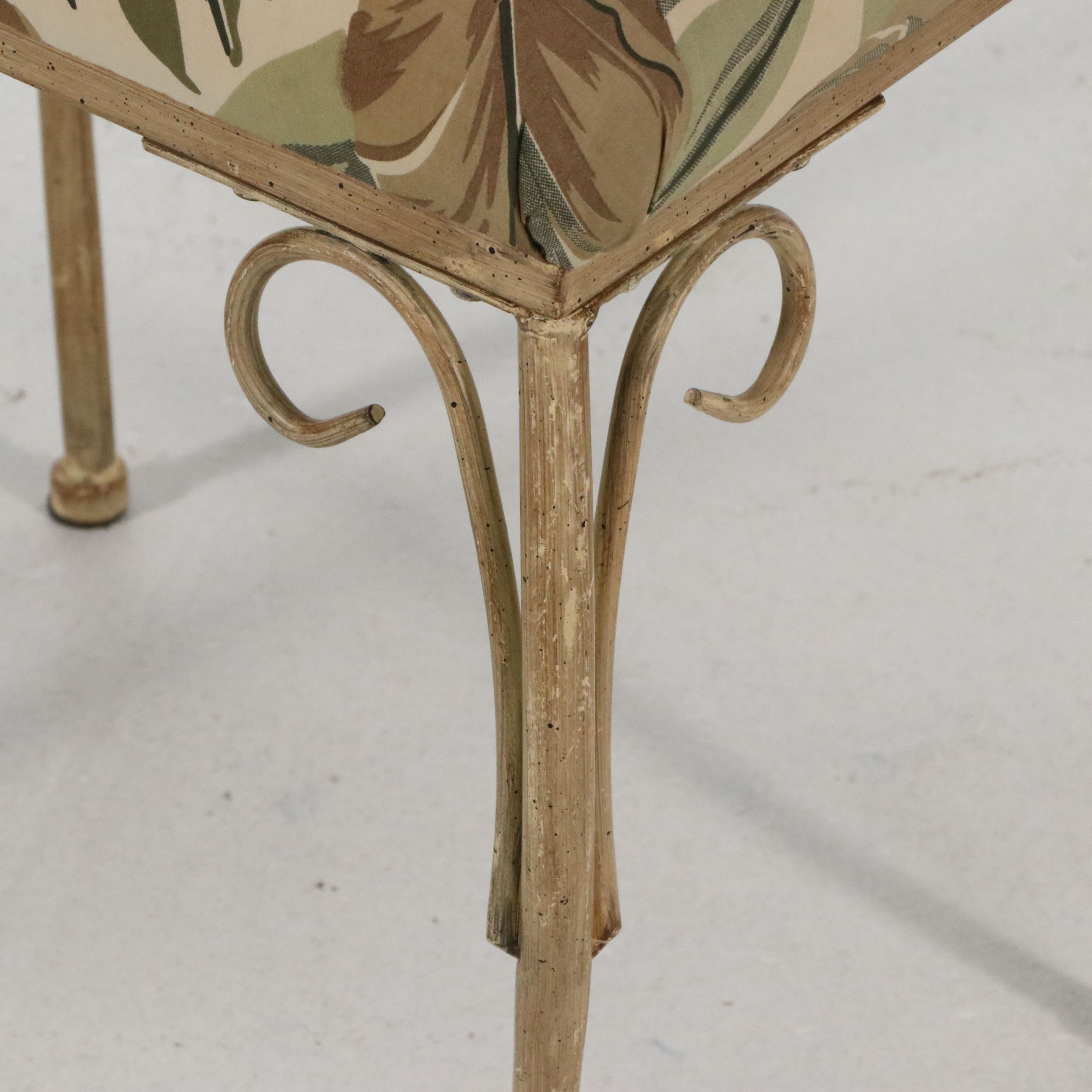 Powell Furniture Tropical Style Wrought Iron Vanity and Stool, 21st Century