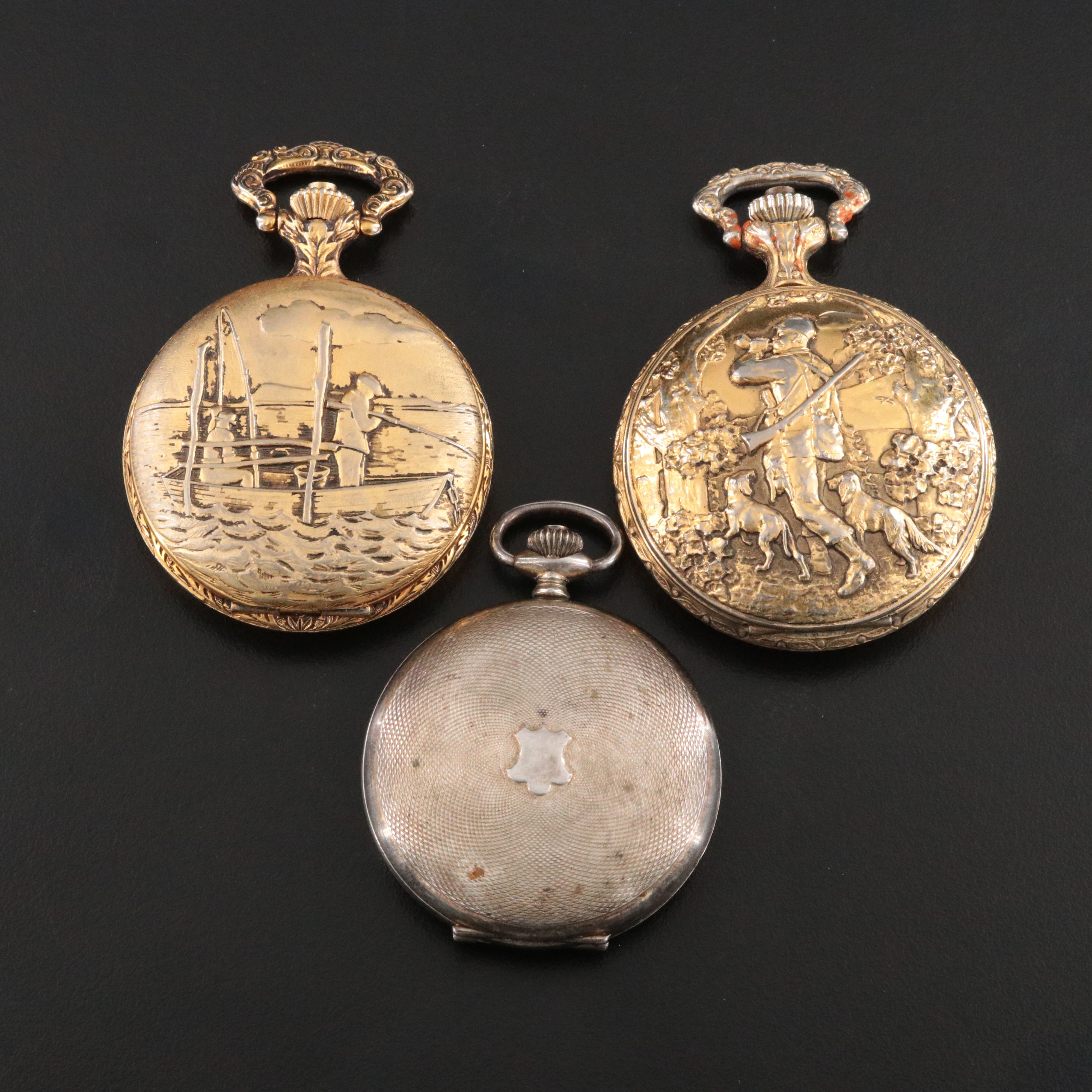 Ever-Swiss, Hutzlers and Andre Rivalle Swiss Pocket Watch Selection