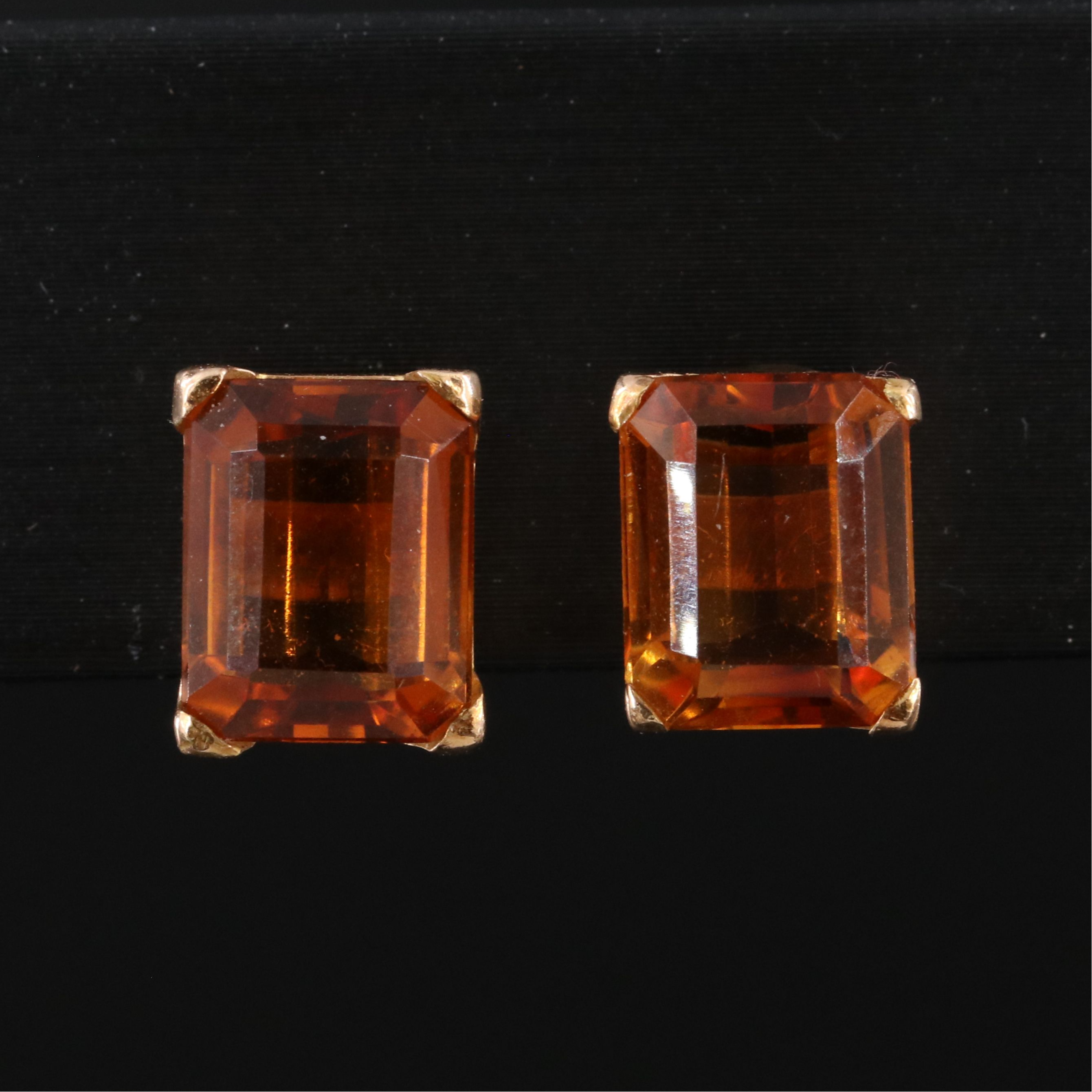 14K Citrine Stud Earrings