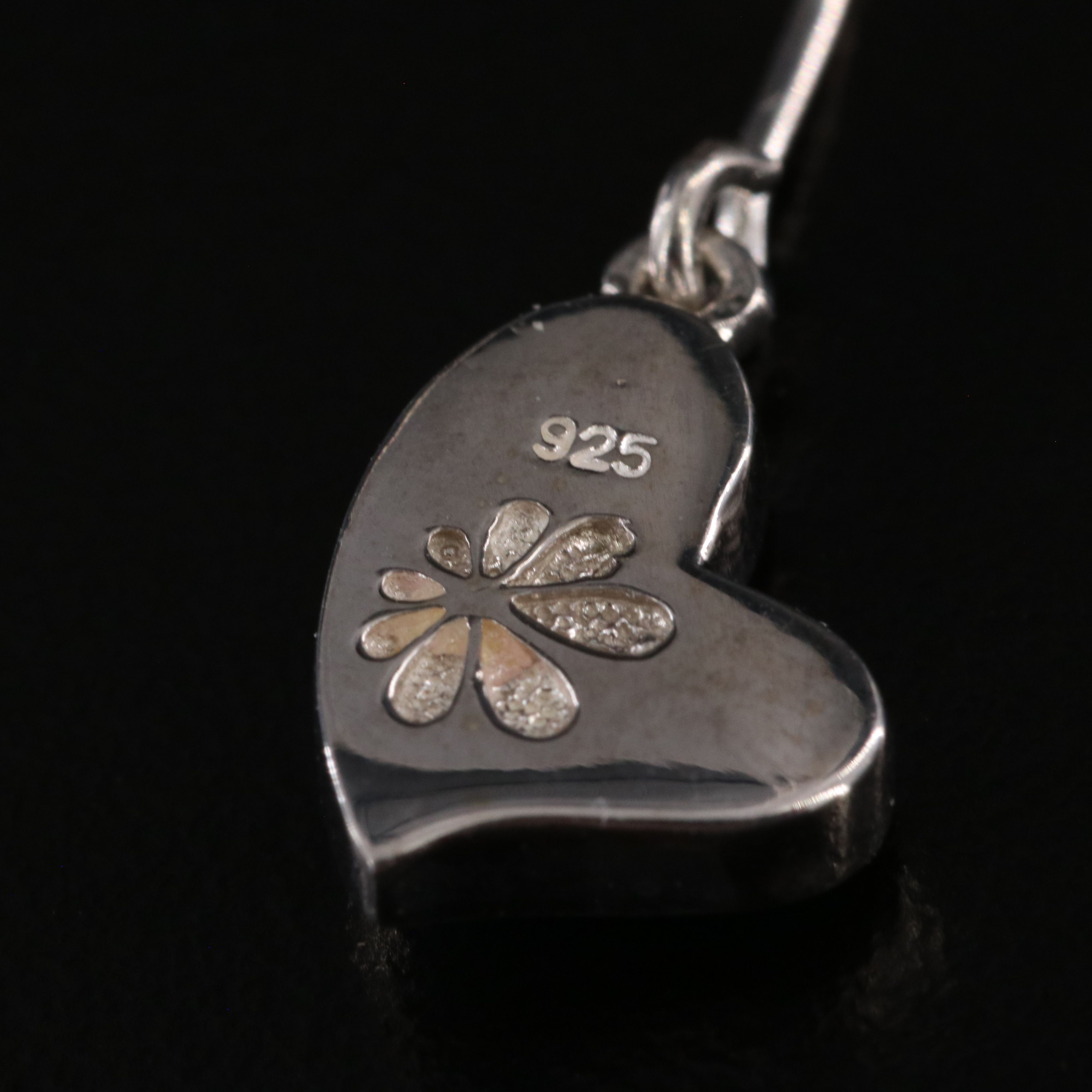 Sterling Larimar Heart Dangle Earrings