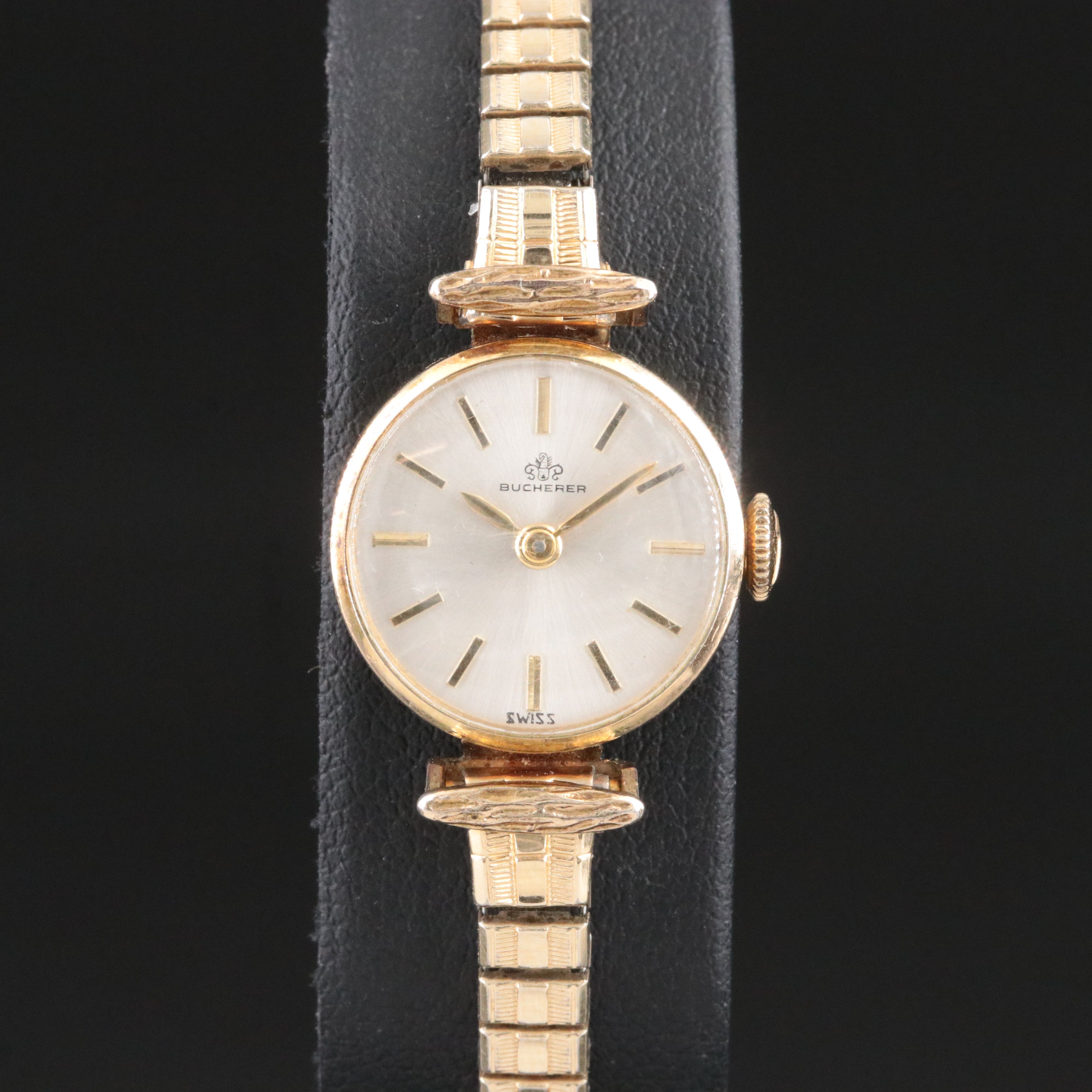 Bucherer Gold-Tone and Stainless Steel Swiss Stem Wind Watch