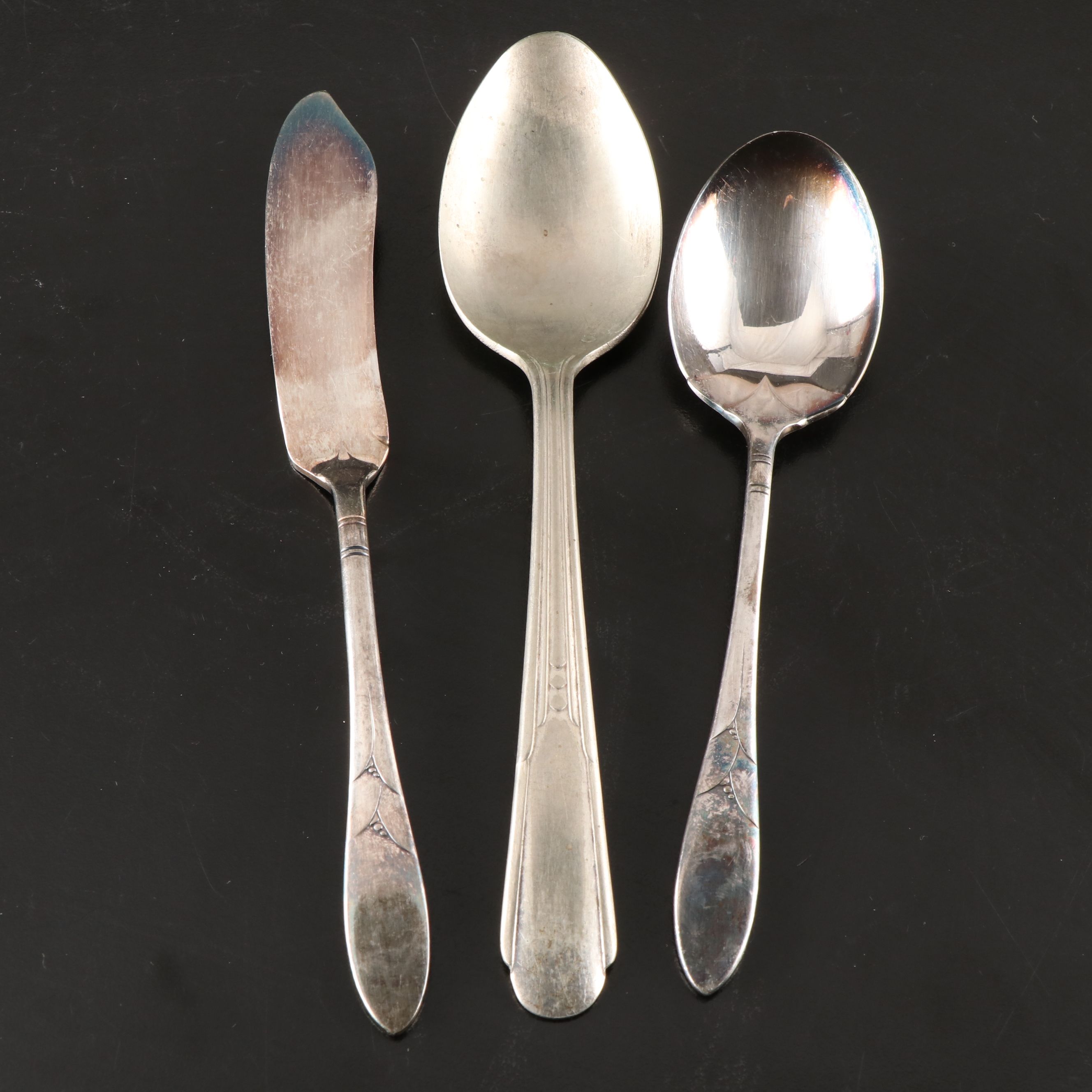 Oneida "Lady Hamilton" with Other Silver Plate Utensils and Serving Pieces