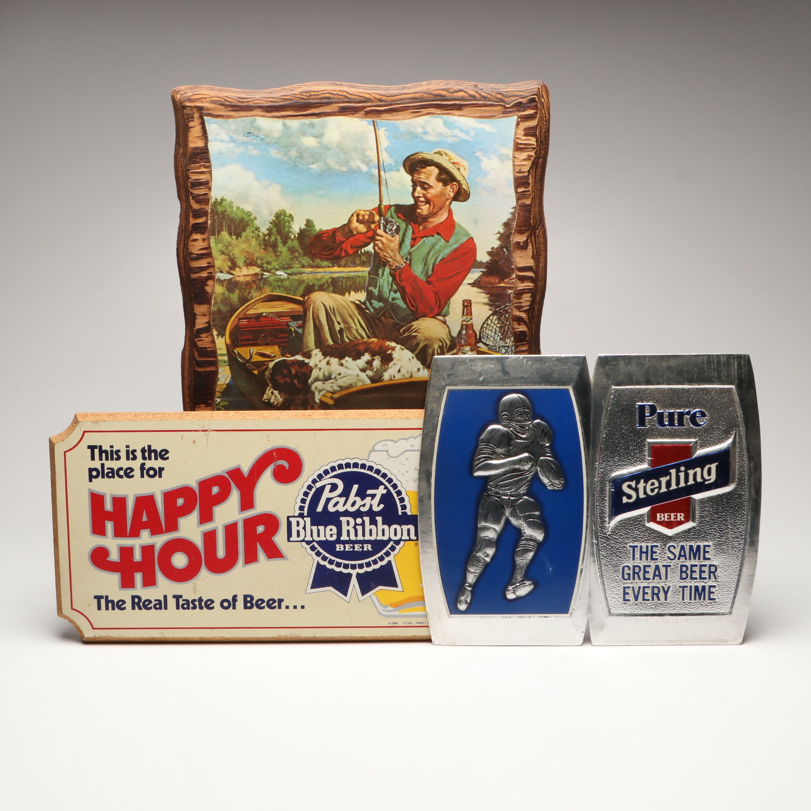 J.F. Kernan Falstaff Beer, Pabst Blue Ribbon and Sterling Breweriana Signs