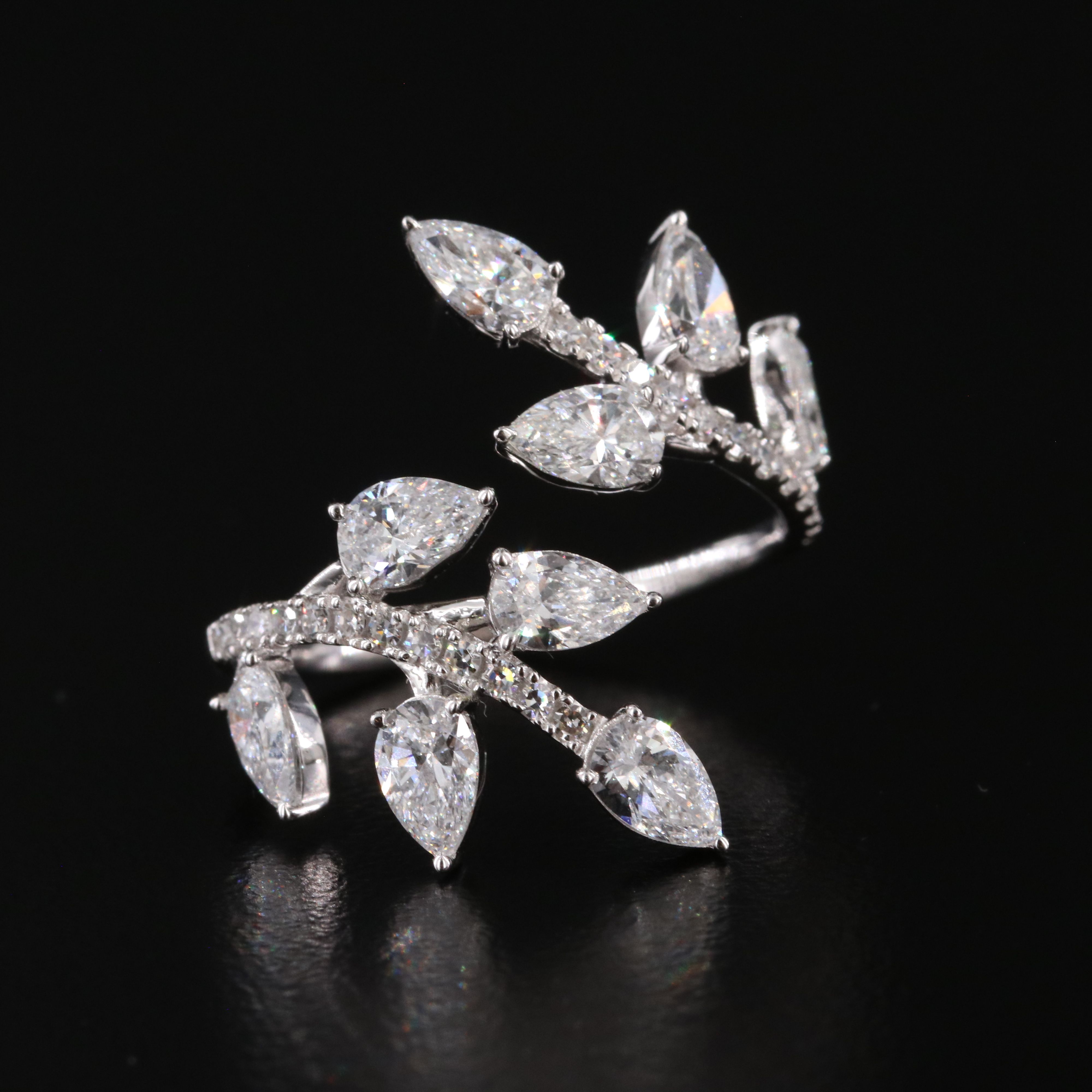 14K 2.00 CTW Lab Grown Diamond Ivy Wrap Ring