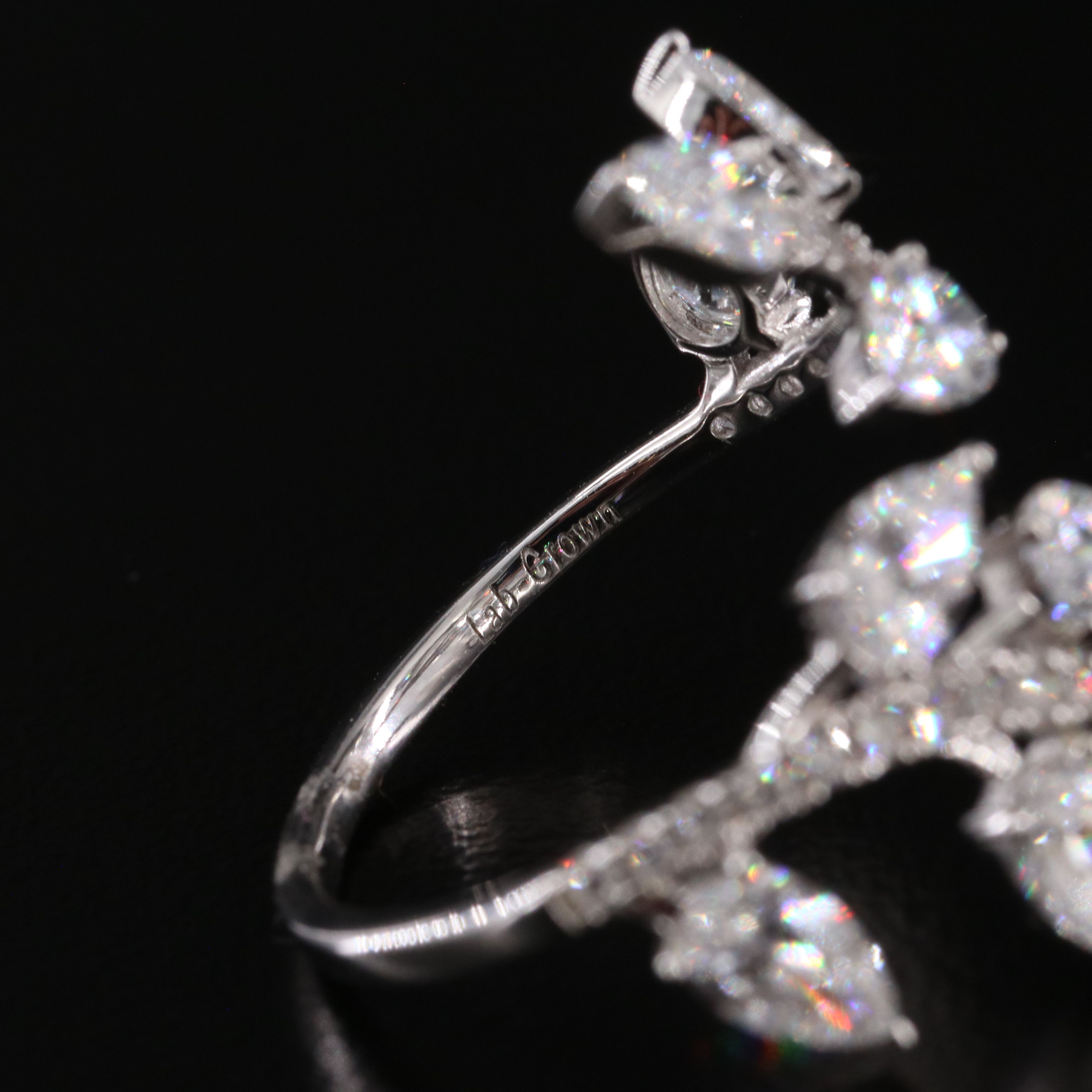 14K 2.00 CTW Lab Grown Diamond Ivy Wrap Ring