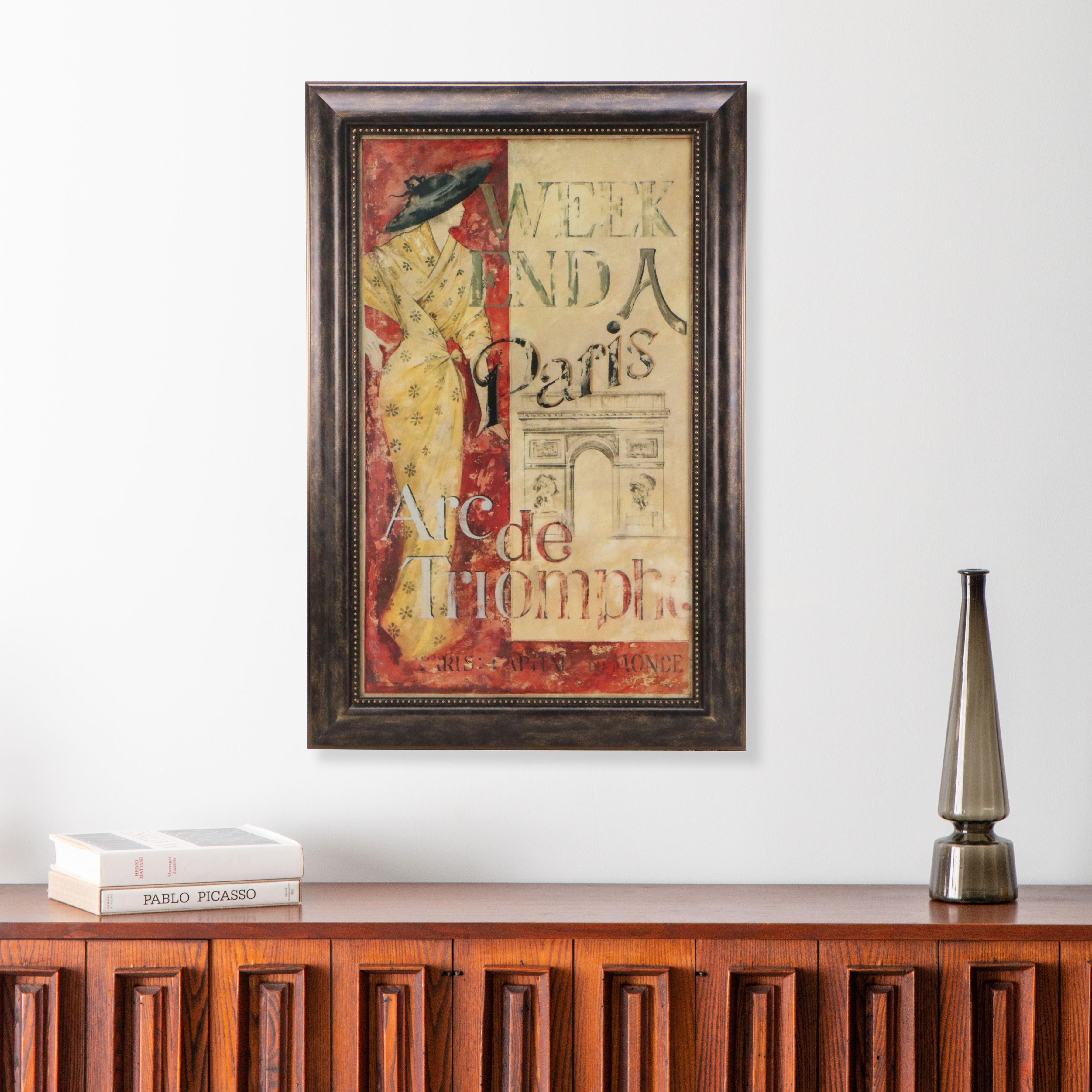 After Fabrice de Villeneuve Offset Lithograph "Weekend in Paris," Late 20th C.