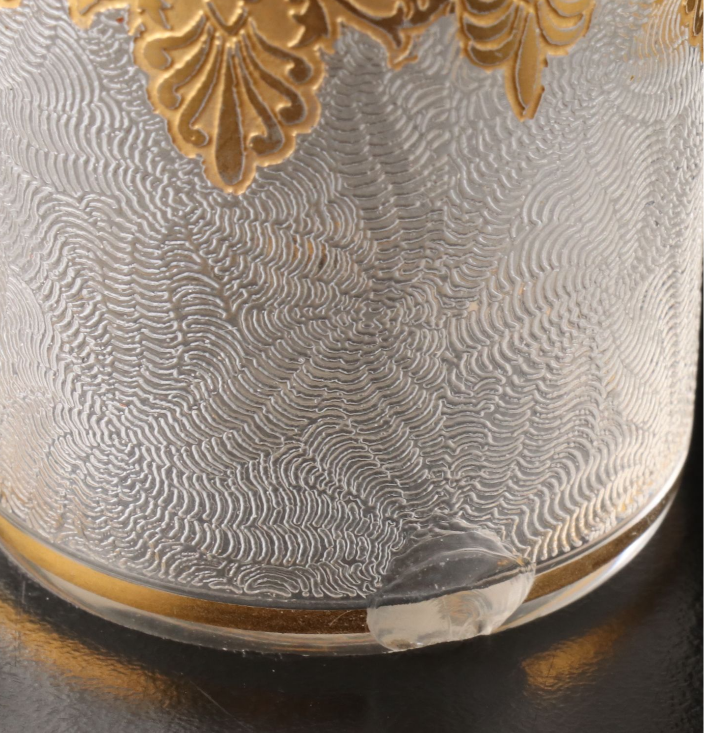 French Style Gilt Perfume Bottle with Jeweled Stopper, Early 20th C.