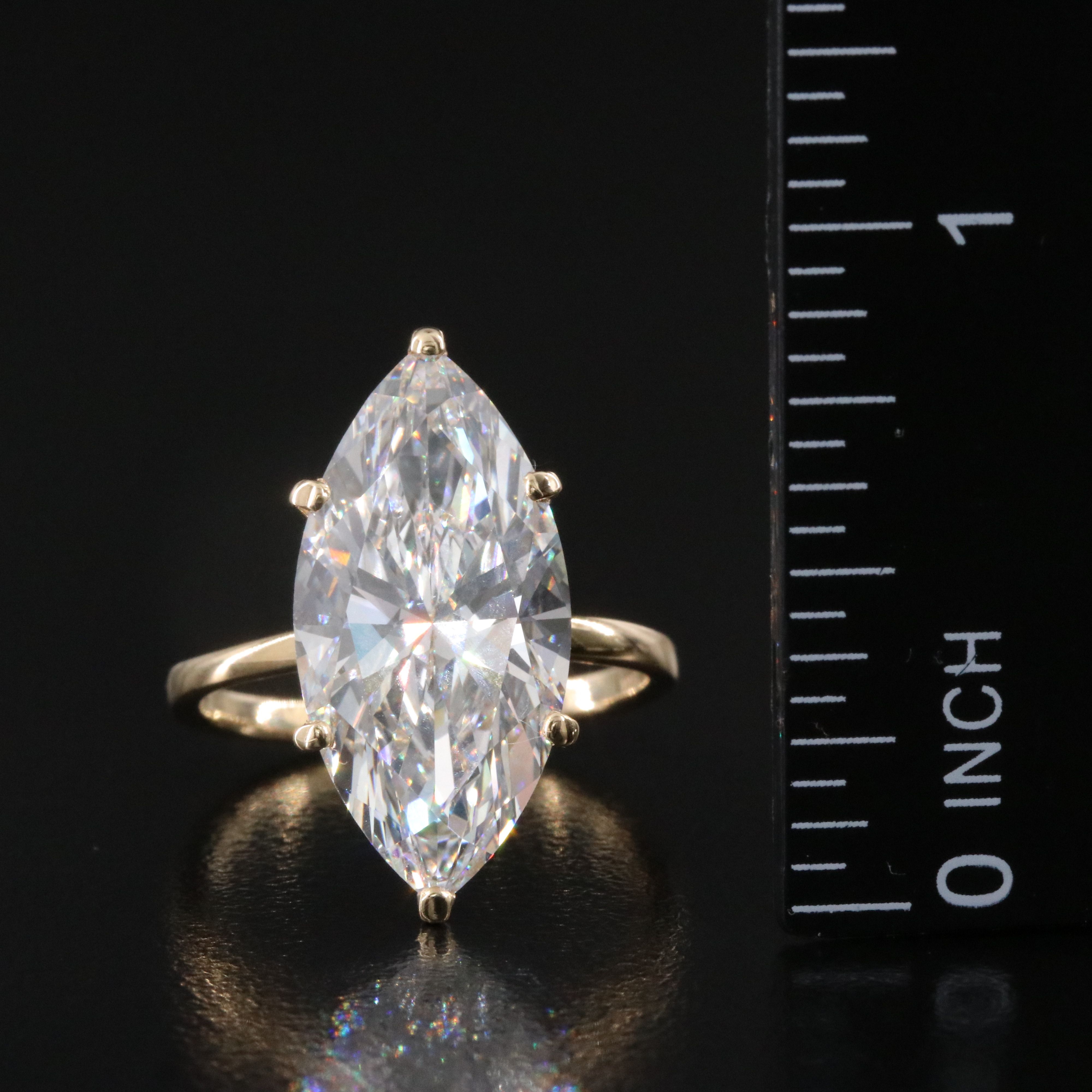 18K 7.45 CT Lab Grown Diamond Solitaire Ring with IGI Report