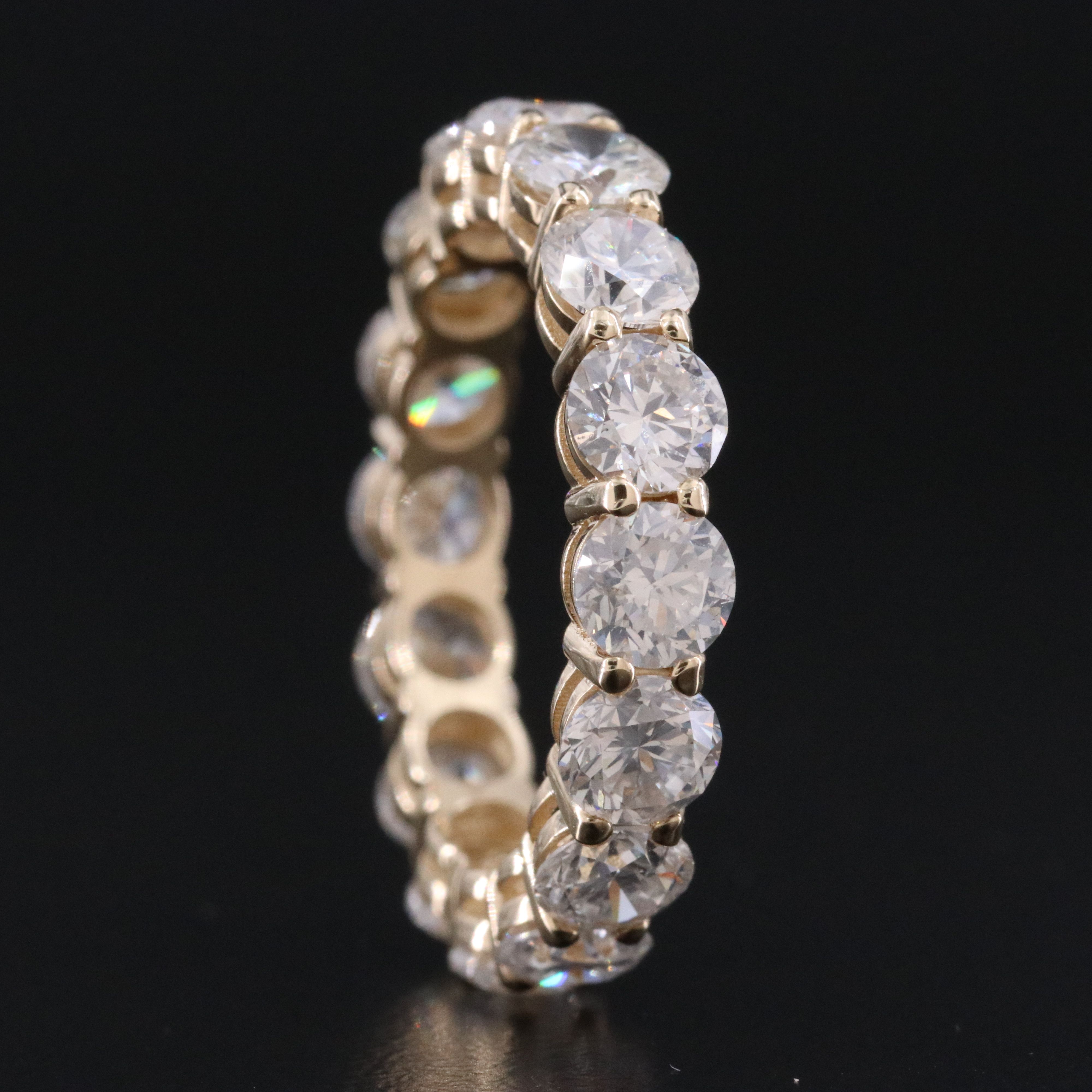 14K 5.03 CTW Diamond Eternity Band with IGI Jewelry Report