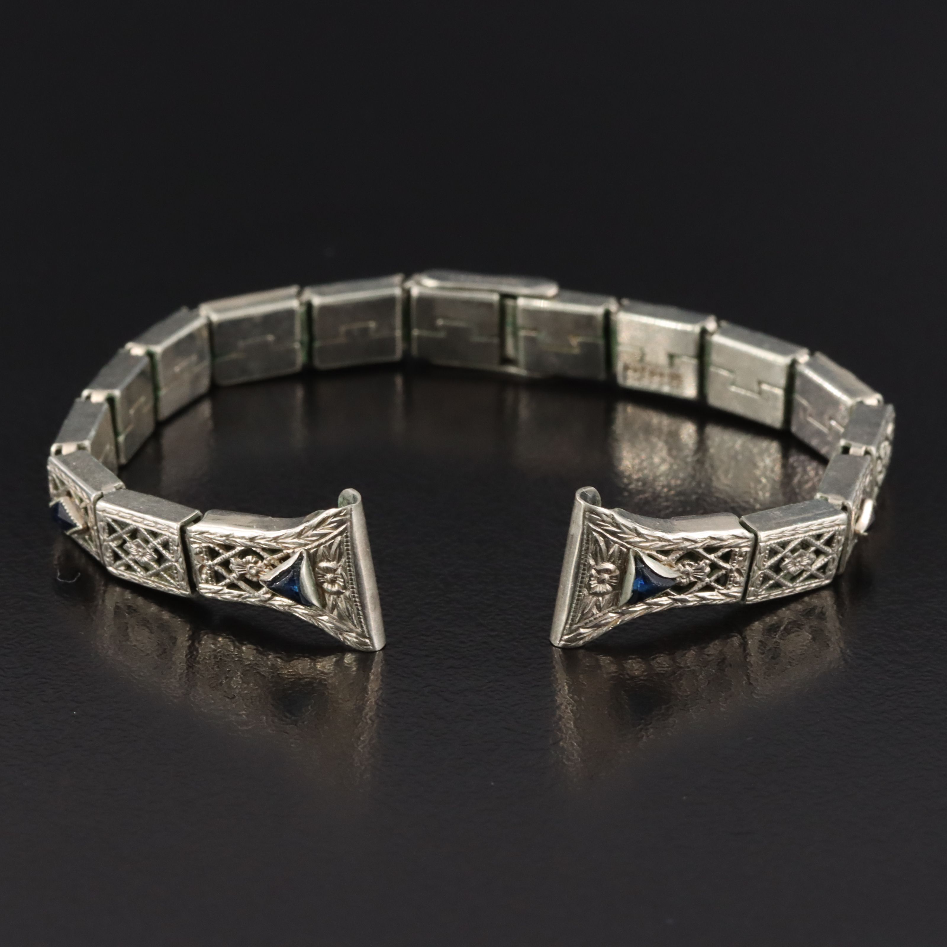 14K Diamond Watch with Wristacrat Gold-Filled Filigree and Gemstone Watch Band