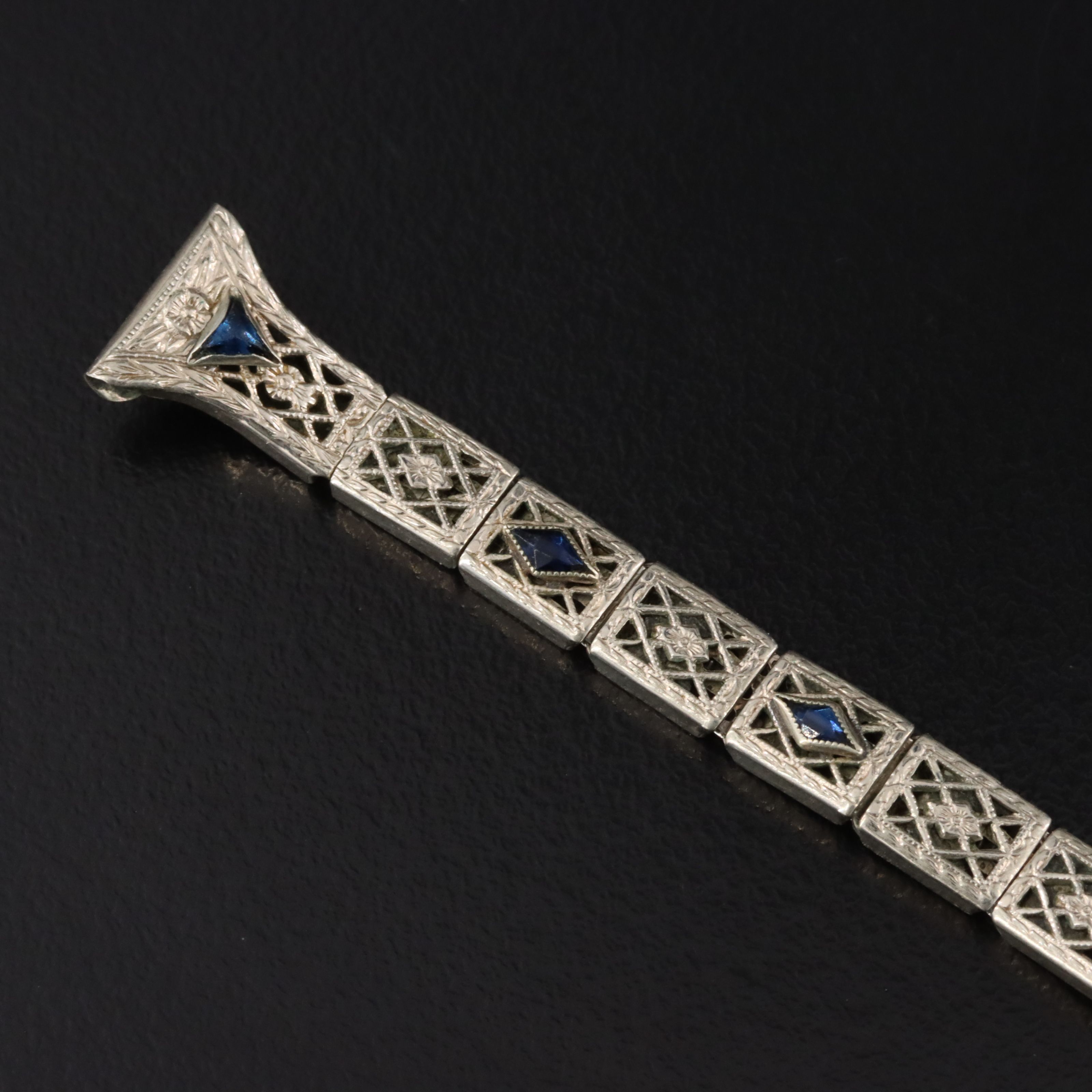 14K Diamond Watch with Wristacrat Gold-Filled Filigree and Gemstone Watch Band