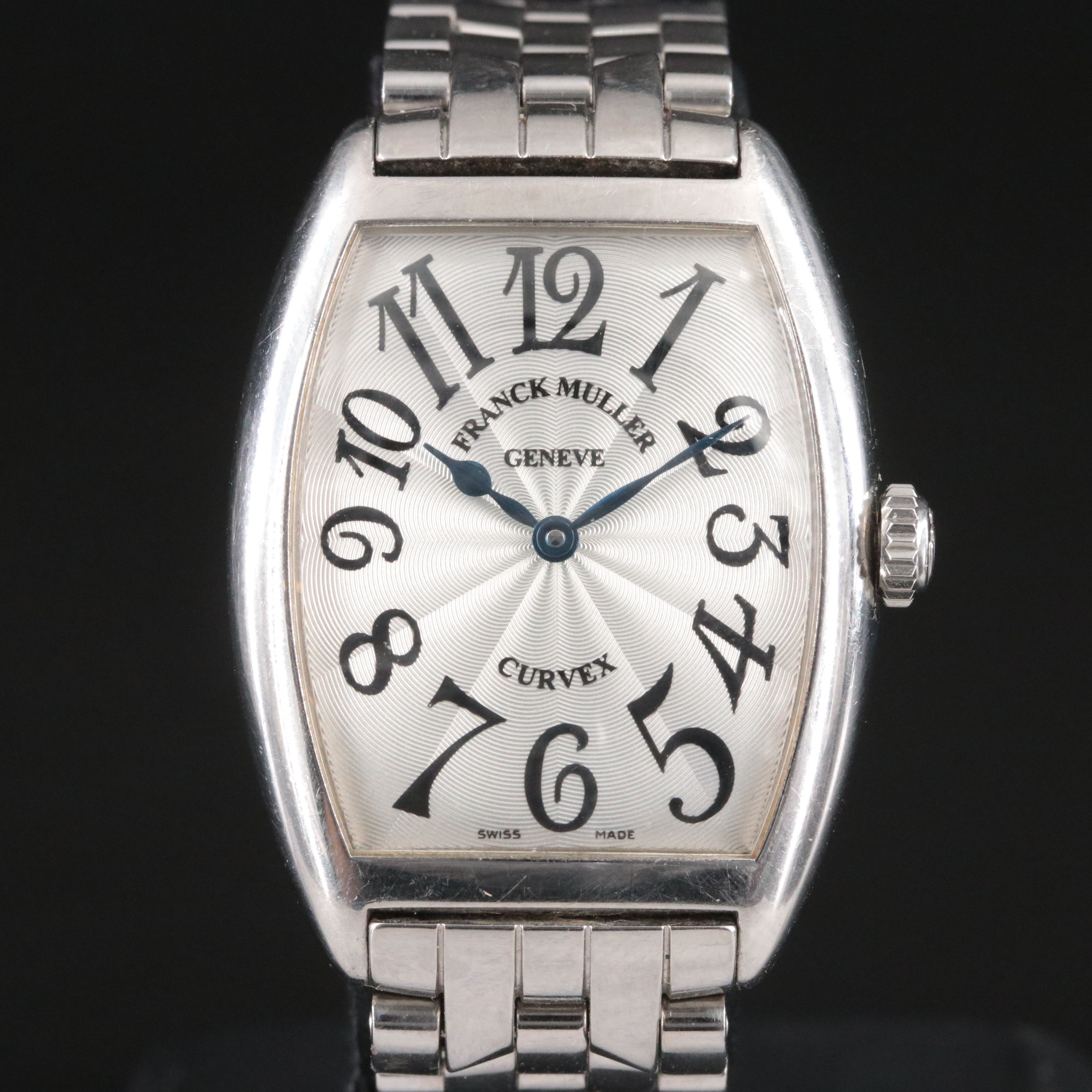 Franck Muller Cintree Curvex Stainless Steel Quartz Watch Ref#7502 QZ