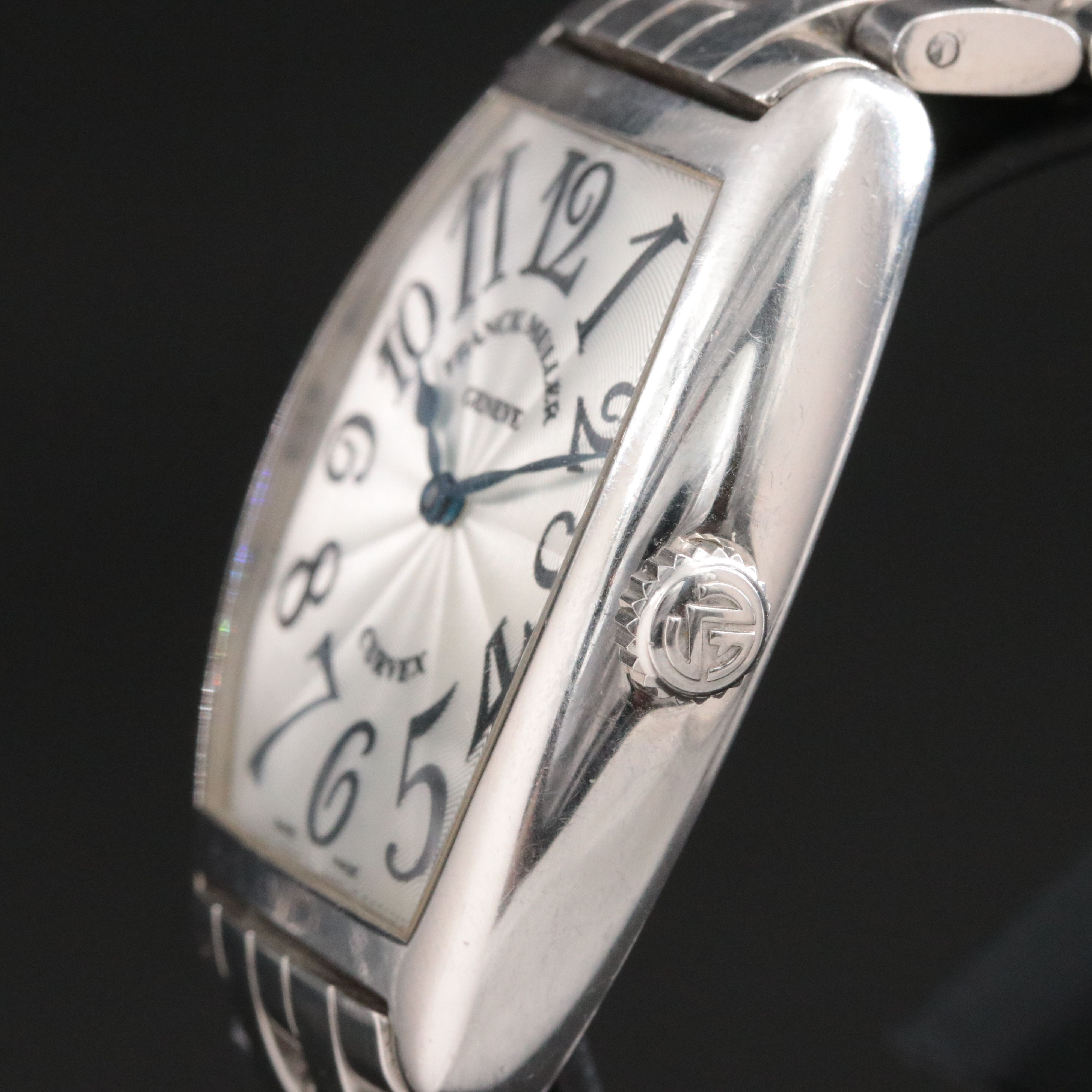 Franck Muller Cintree Curvex Stainless Steel Quartz Watch Ref#7502 QZ
