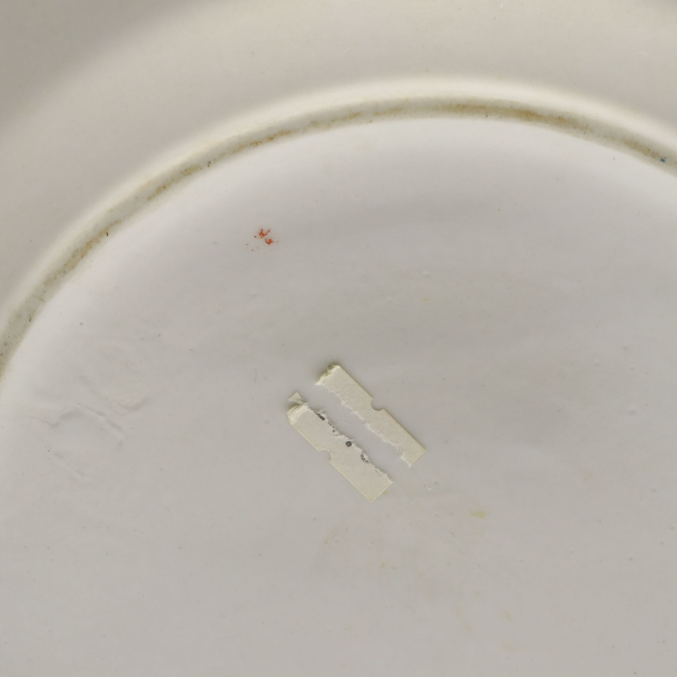 Hand-Painted Folk Art Plate of Haitian Market Scene on Stand, Signed by Artist