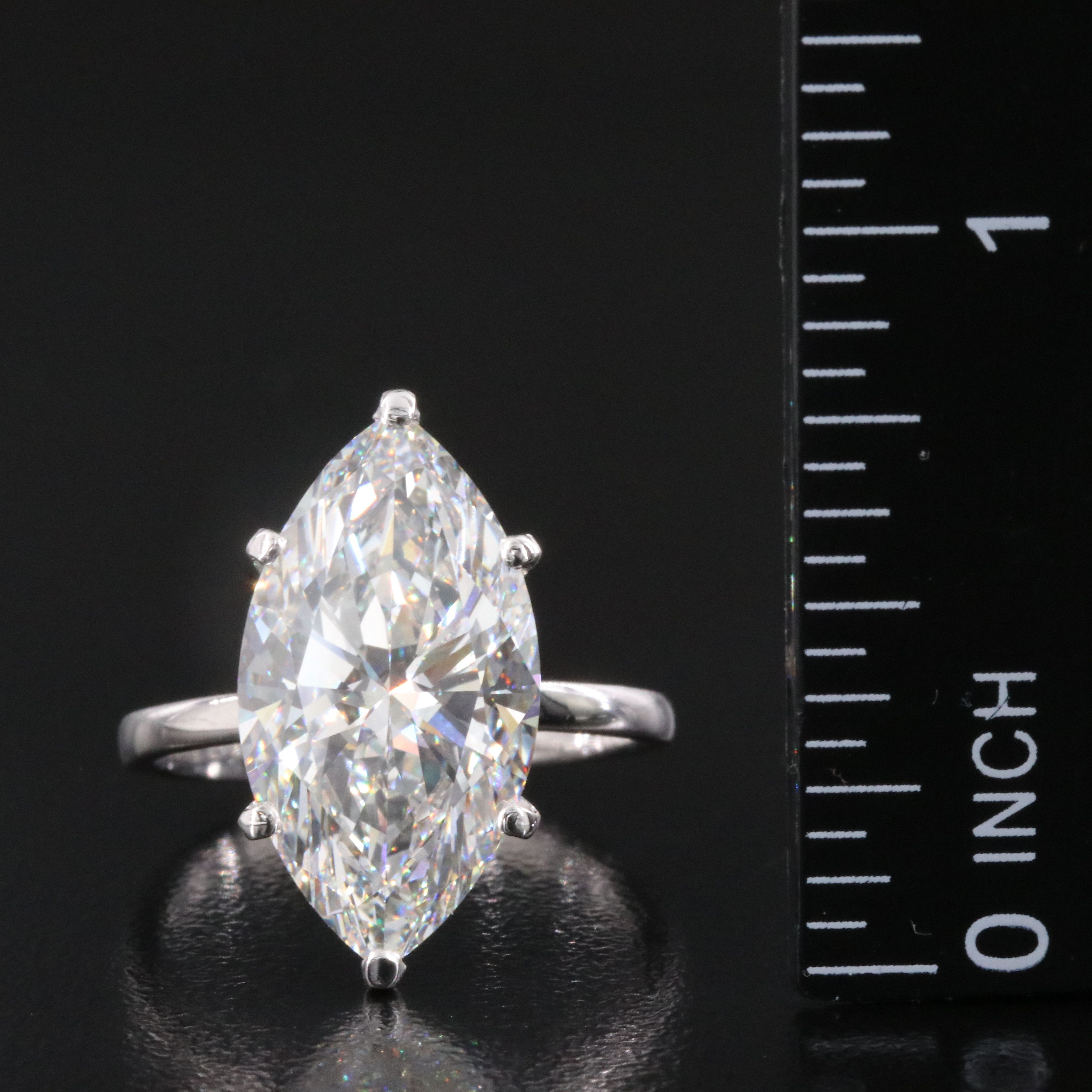 18K 7.53 CT Lab Grown Diamond Solitaire Ring with IGI Report