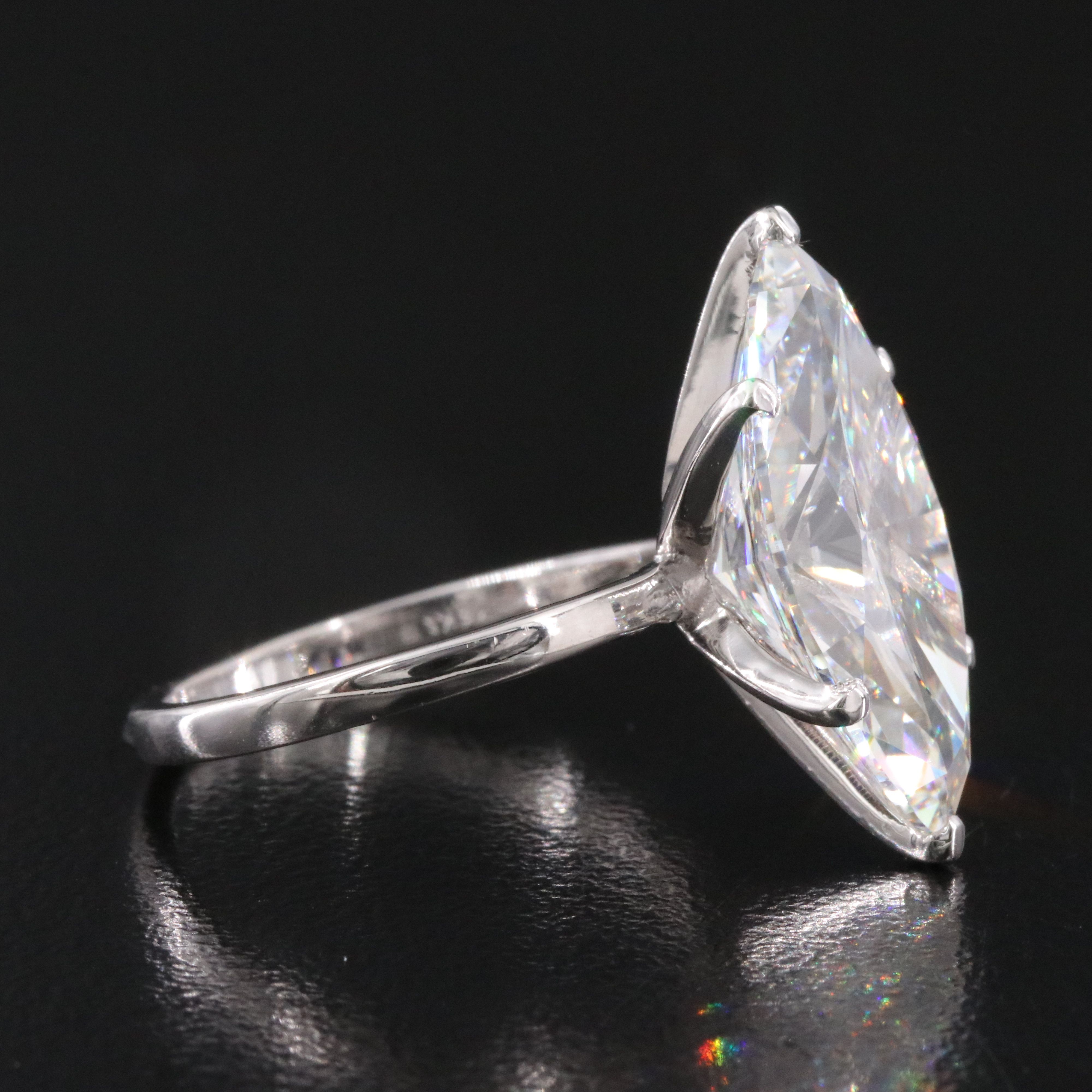 18K 7.53 CT Lab Grown Diamond Solitaire Ring with IGI Report