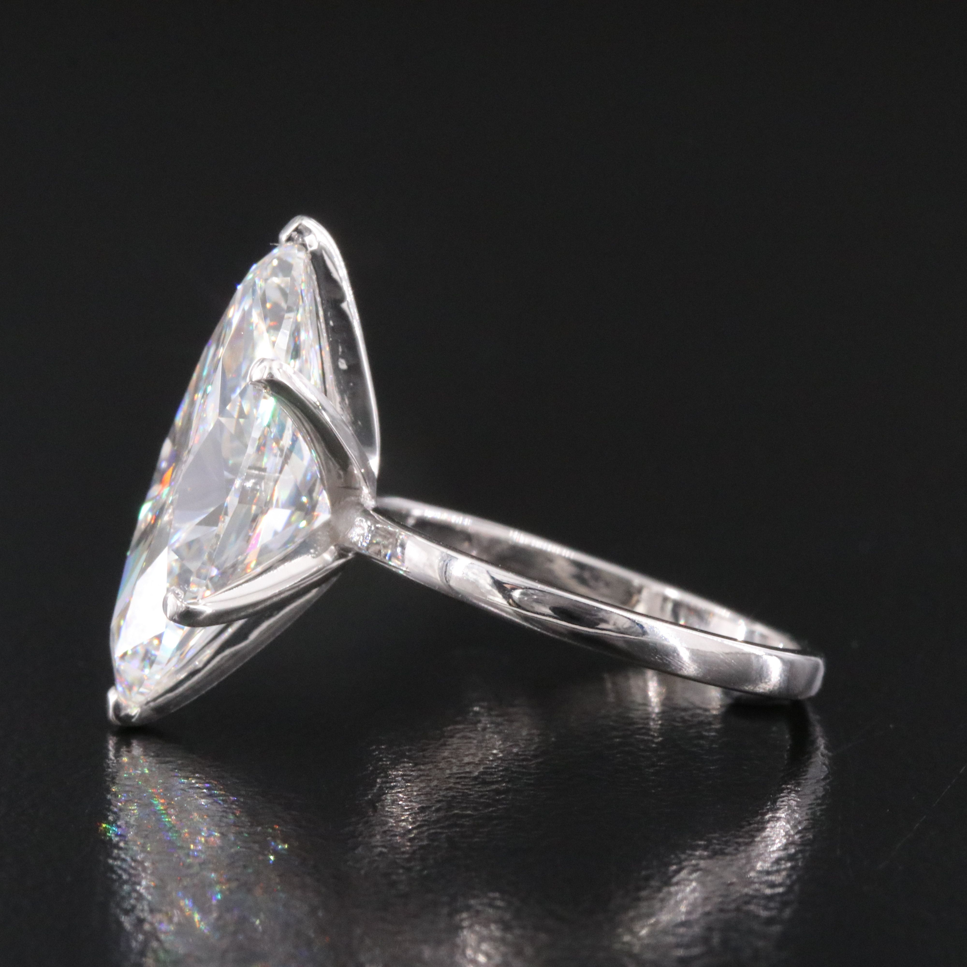 18K 7.53 CT Lab Grown Diamond Solitaire Ring with IGI Report