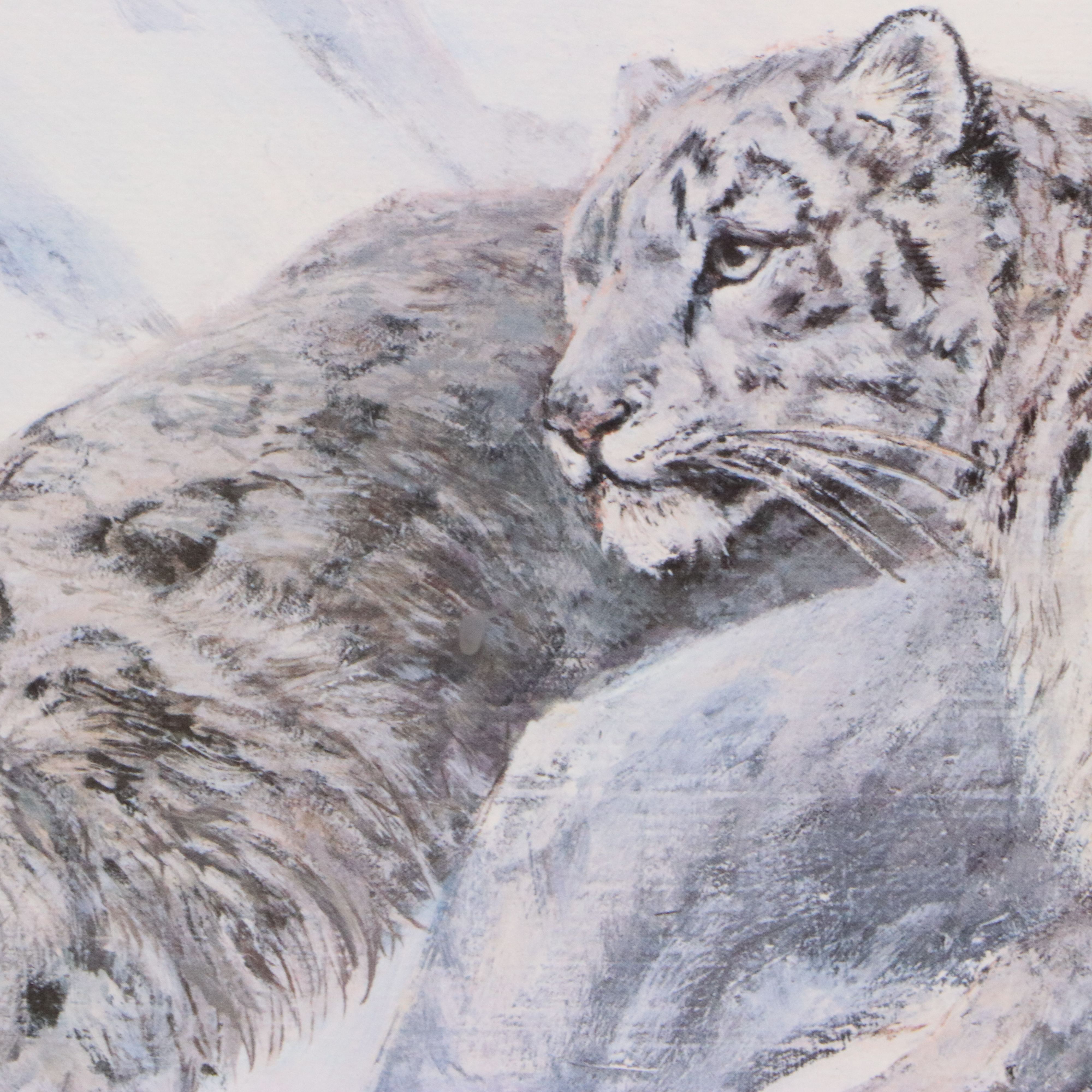 Louise Lopina Offset Lithograph of Snow Leopards