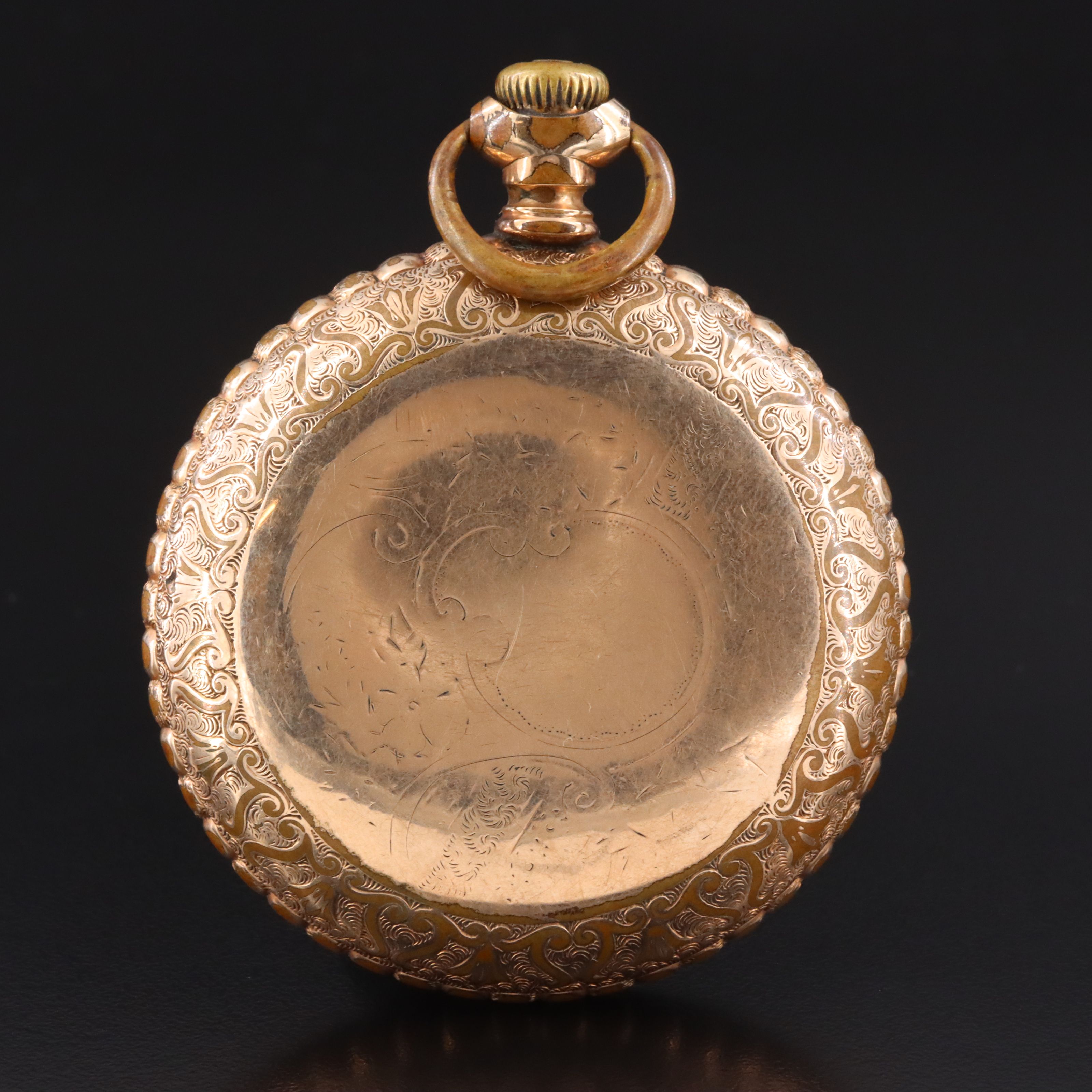 Hampden Gold-Filled Scalloped Pocket Watch