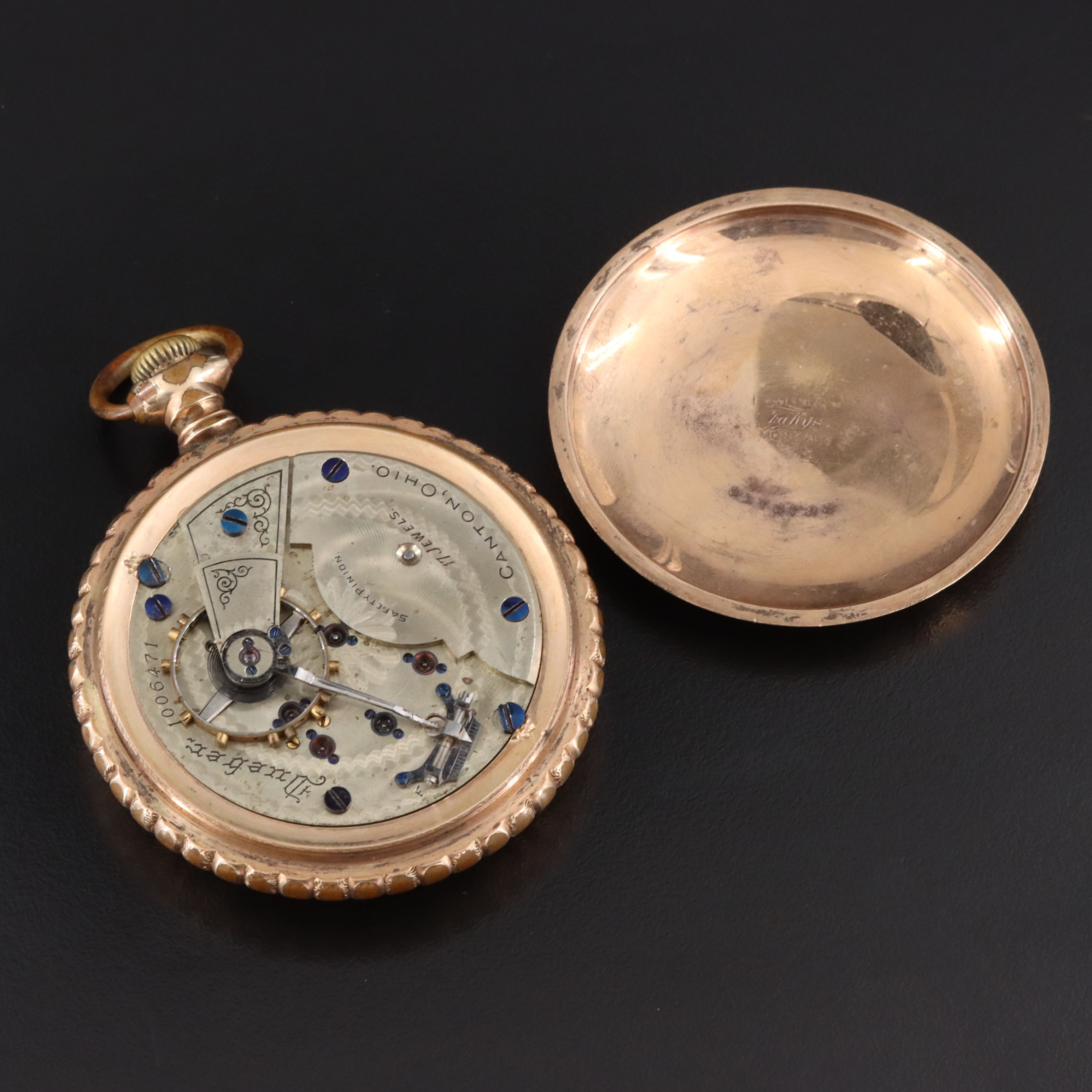 Hampden Gold-Filled Scalloped Pocket Watch