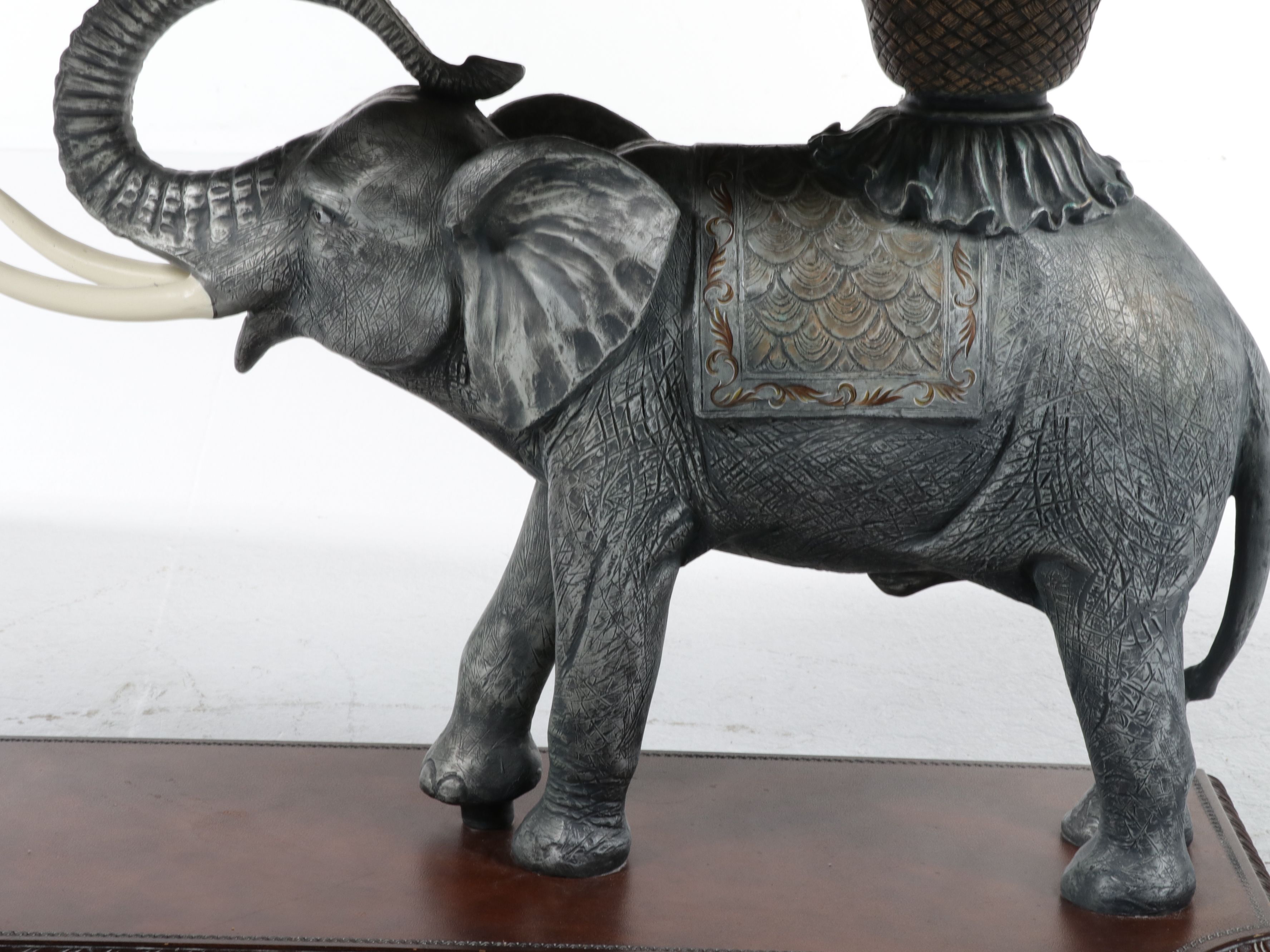 Modern Regency Style Figural Elephant Console and Mirror